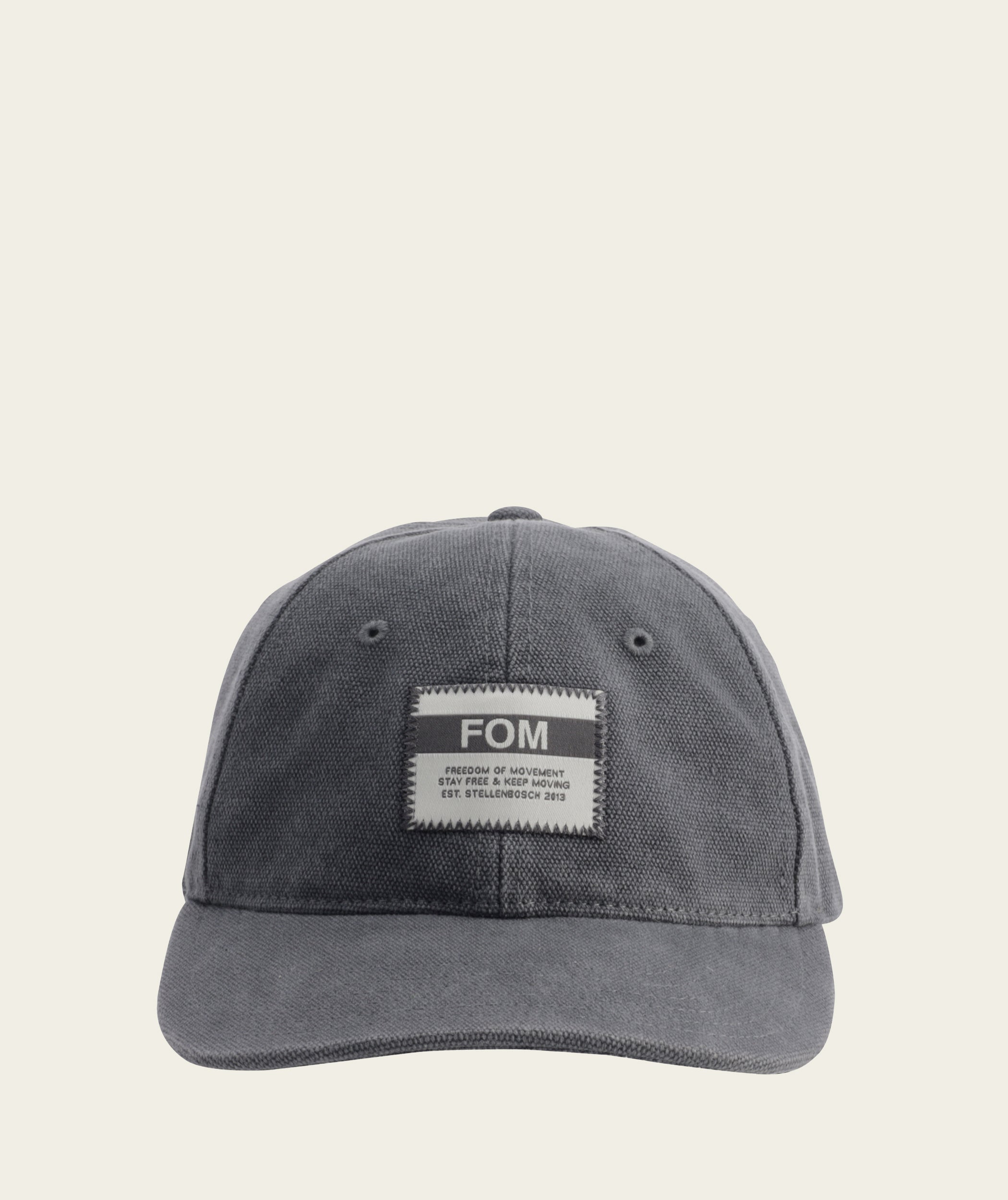 6 Panel Cotton Canvas Cap - Washed Slate