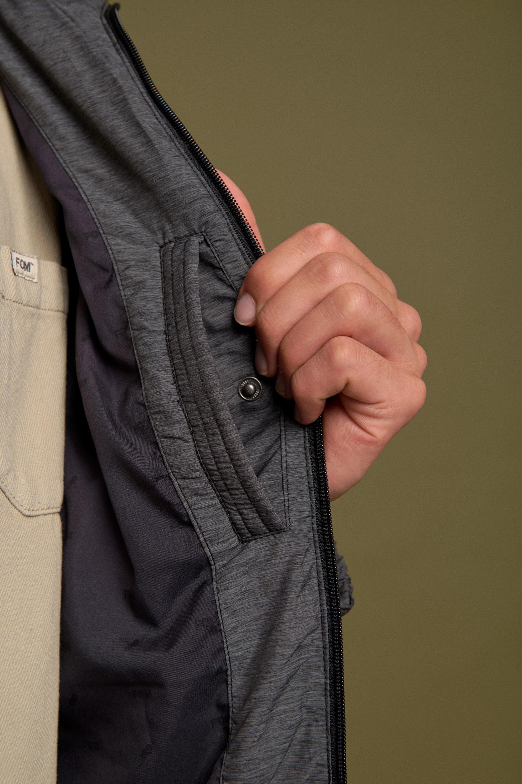 Mens Puffer - Charcoal Melange