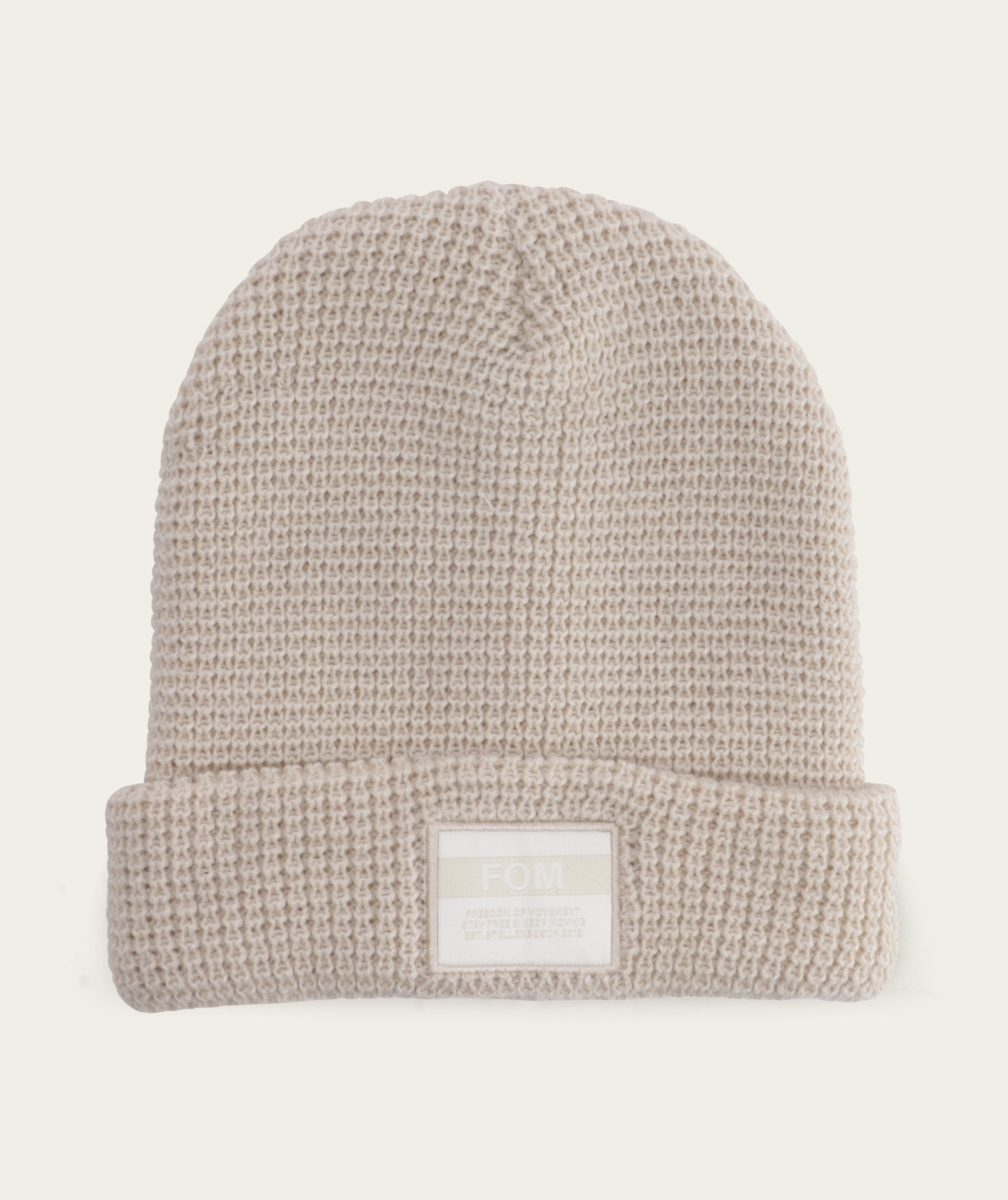 Waffle Knit Beanie - Vintage White