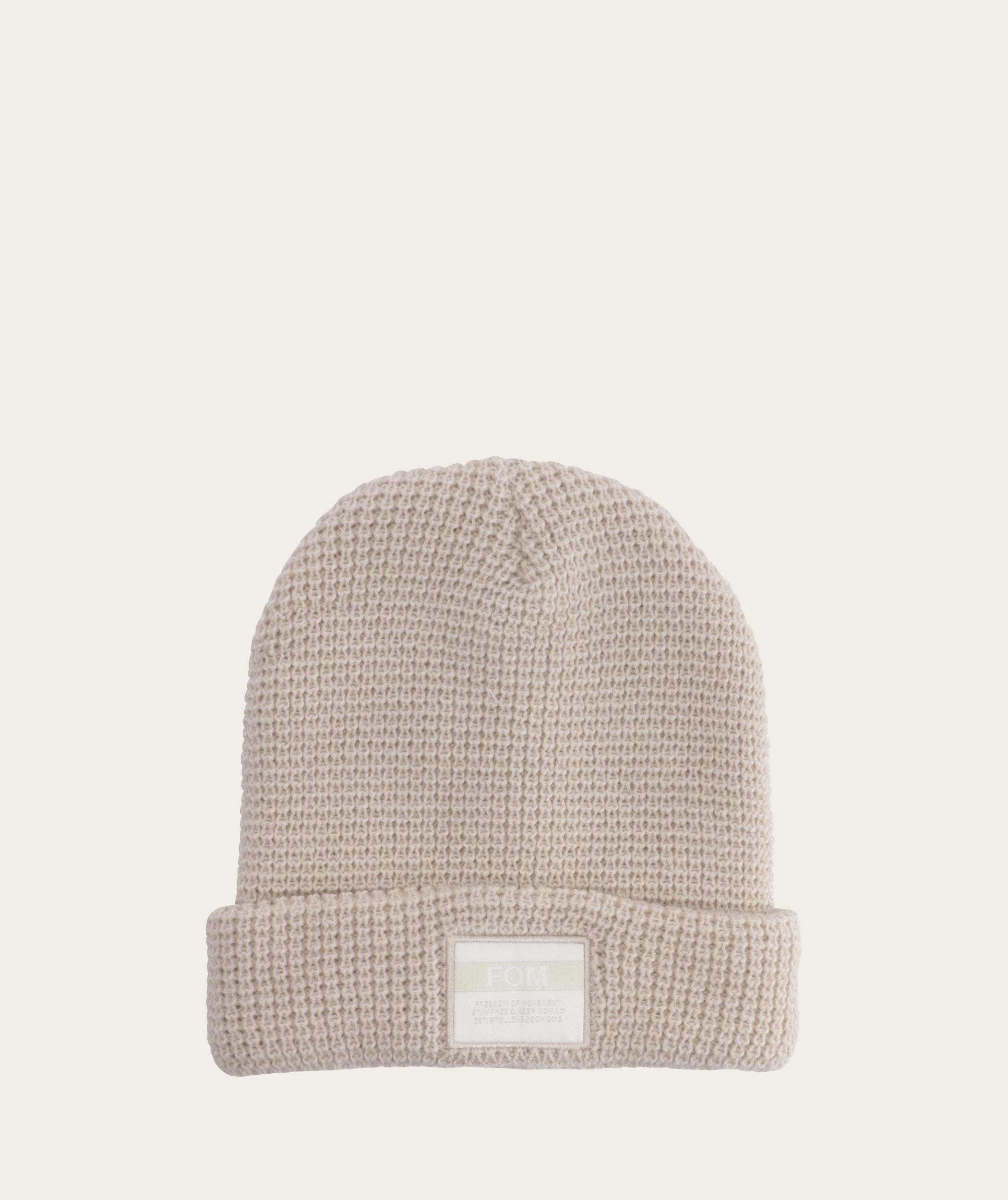 Waffle Knit Beanie - Vintage White