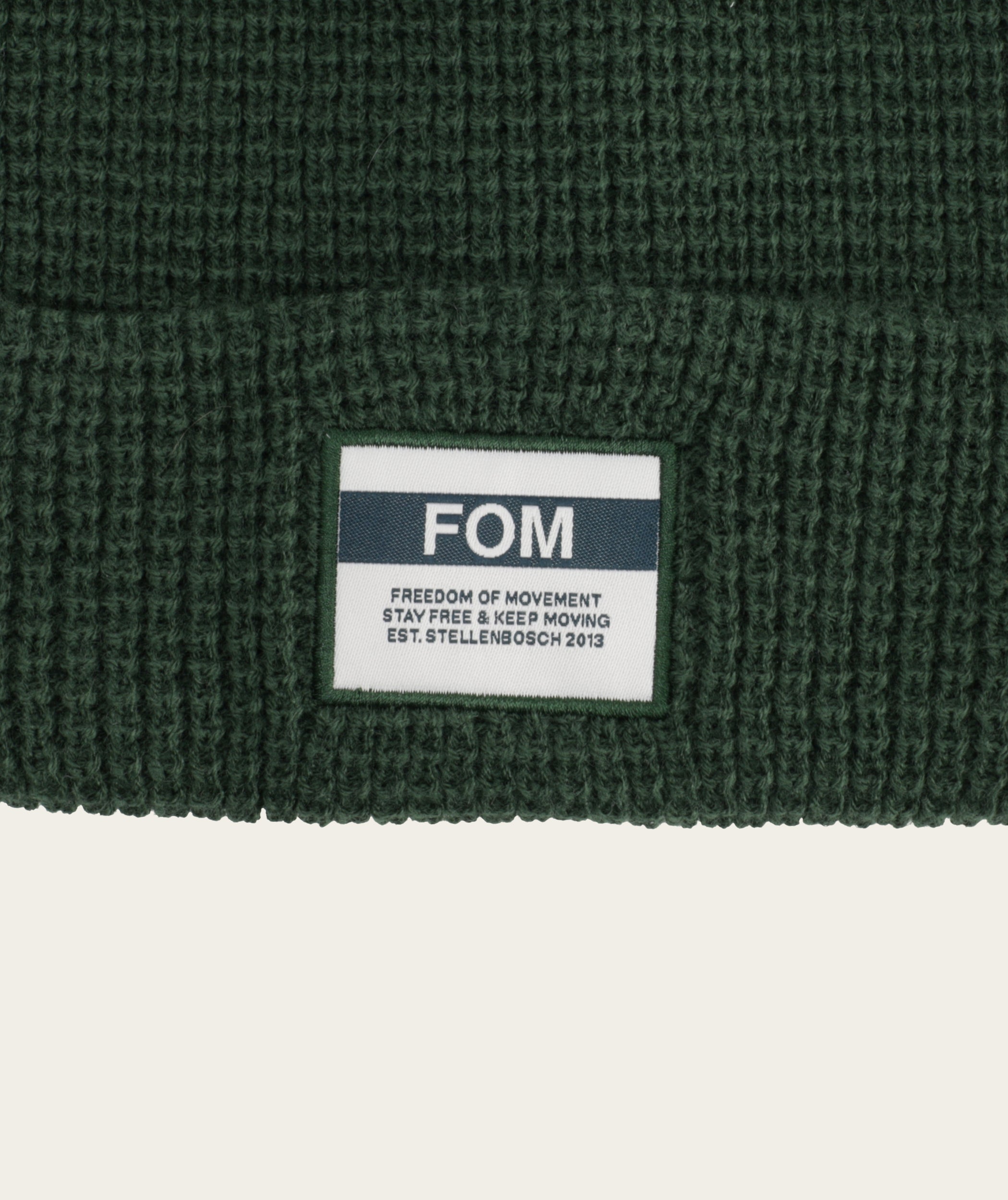 Waffle Knit Beanie - Forest Green