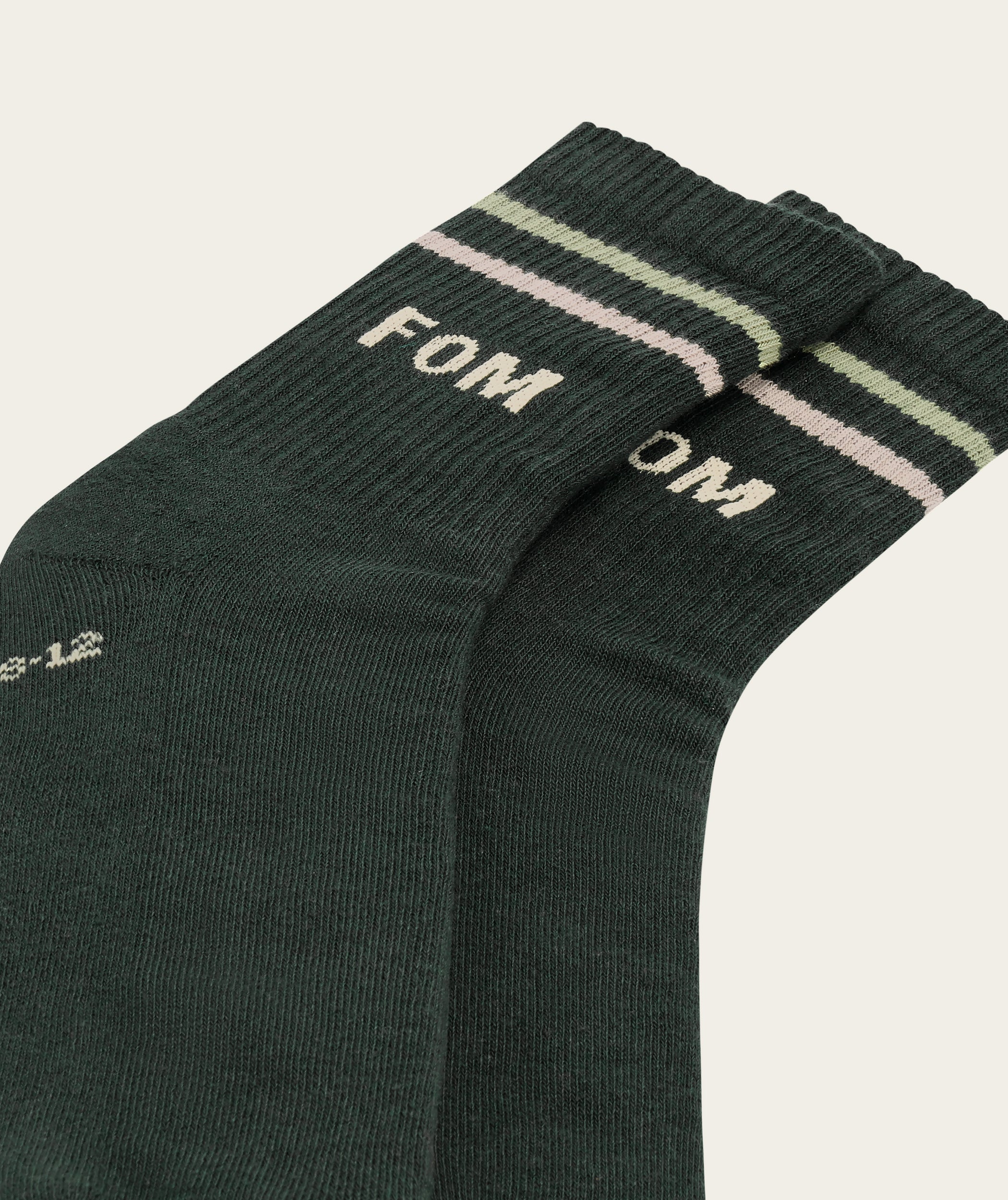 Socks Active - Green/ Sage Stripes (Size 8-12)