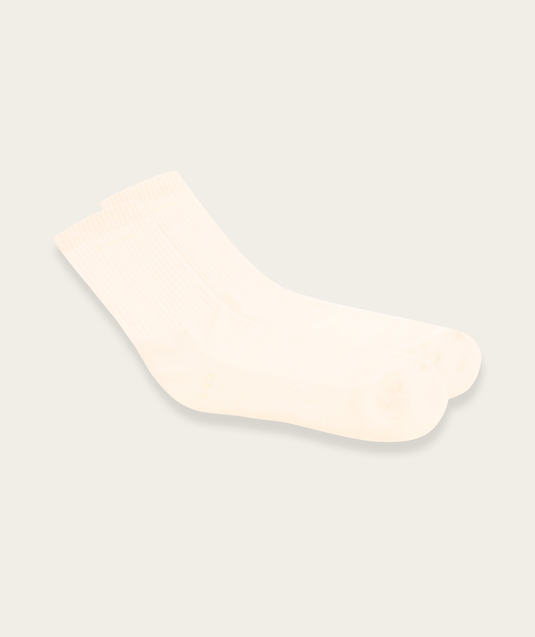 FOM Socks Crew Twin Pack - Off-White & Charcoal (Size 8-12)