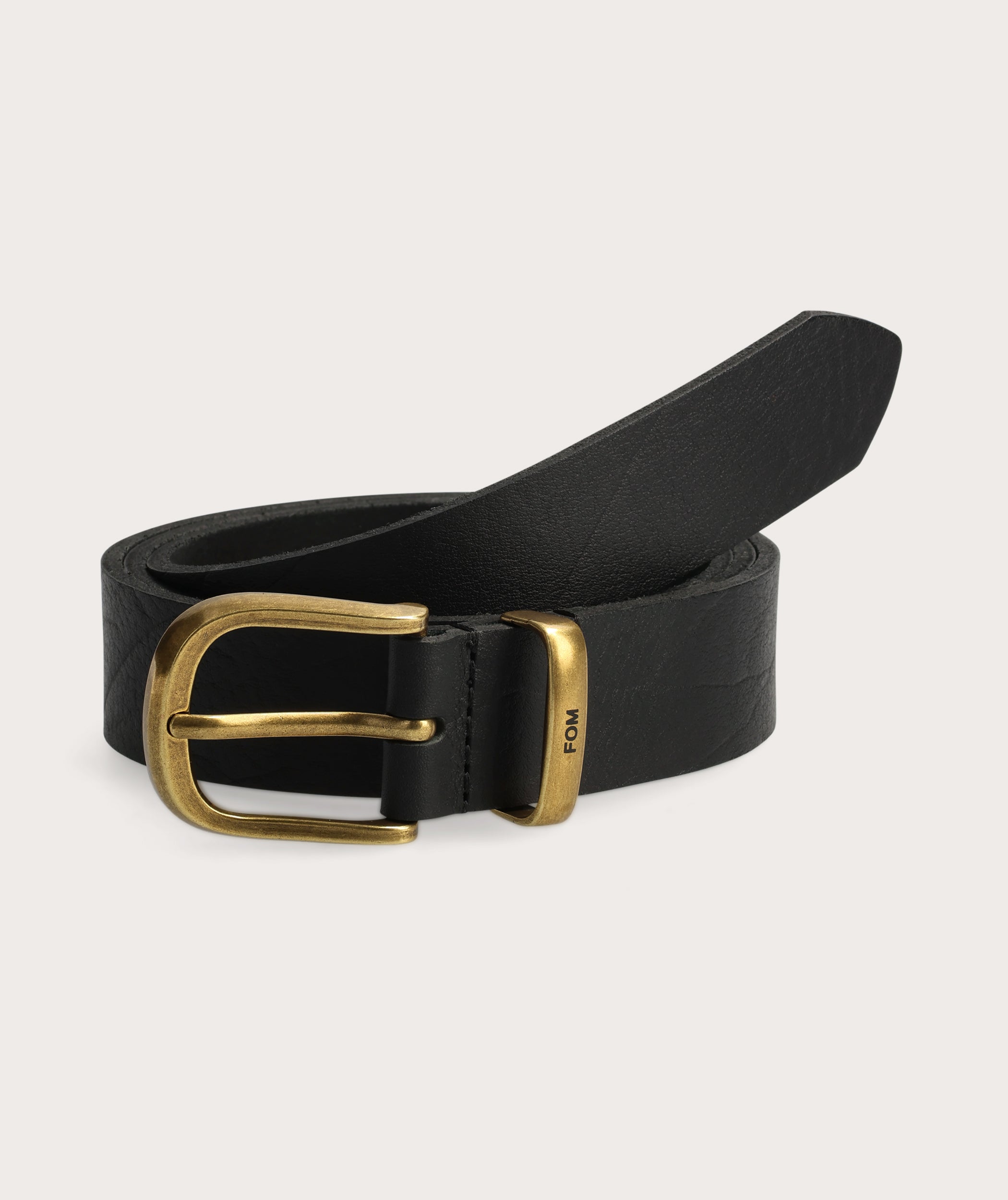 Ladies Belt - Black/ Gold Buckle