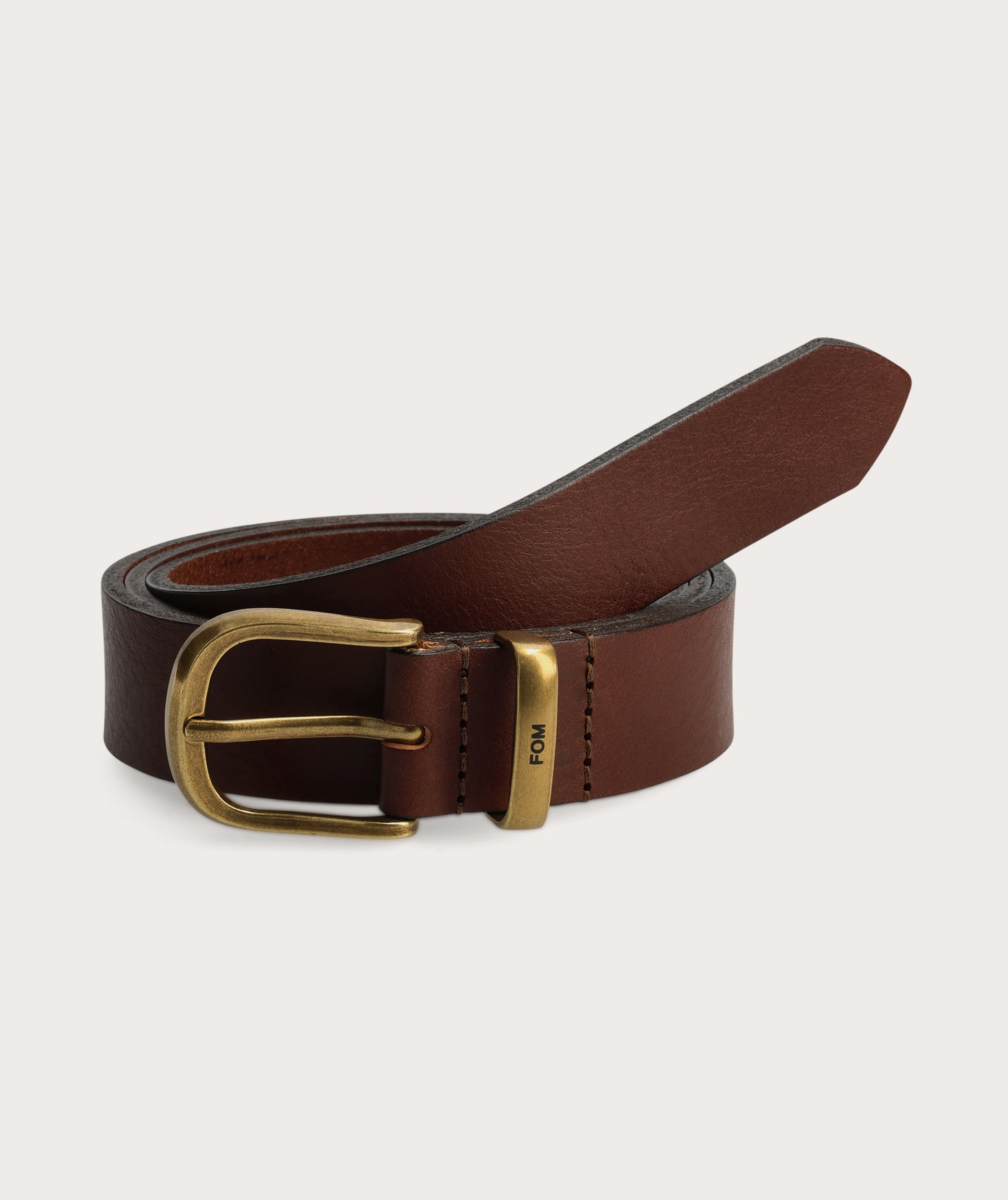 Ladies Belt - Chestnut/ Gold Buckle