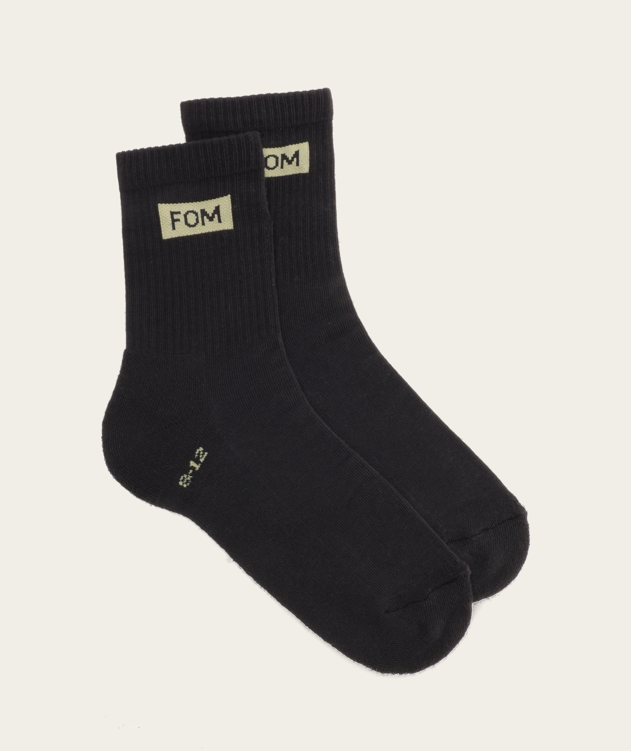 Socks Active - Black/ Light Sage FOM (Size 8-12)
