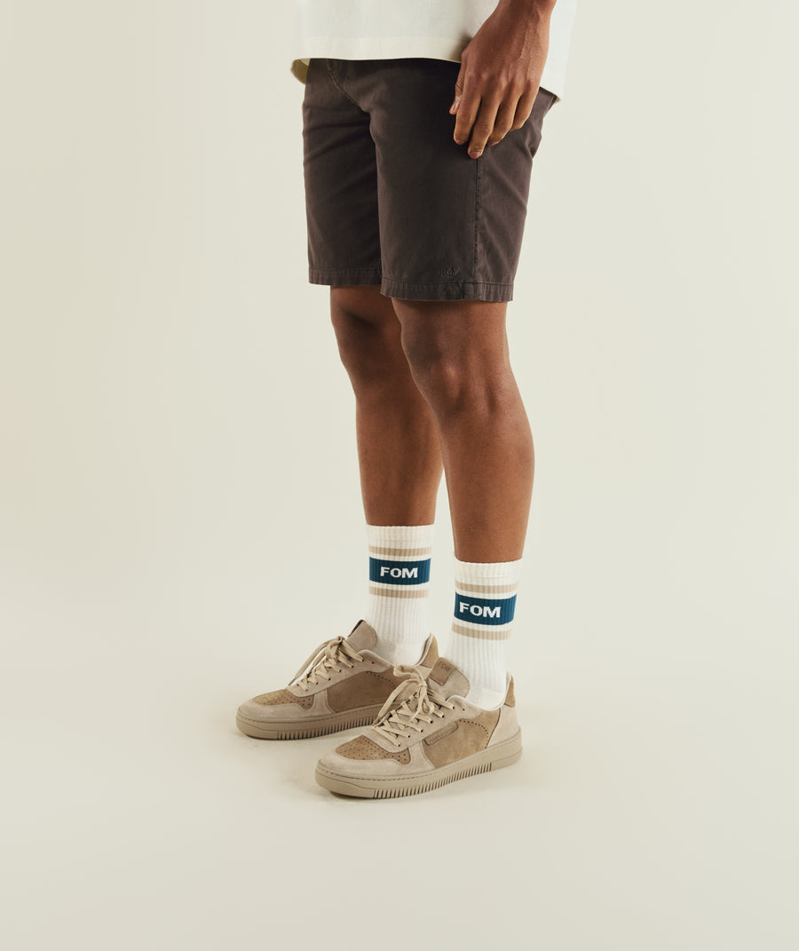 Mens Cotton Twill Chino Shorts - Charcoal