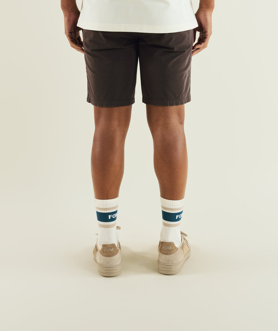 Mens Cotton Twill Chino Shorts - Charcoal