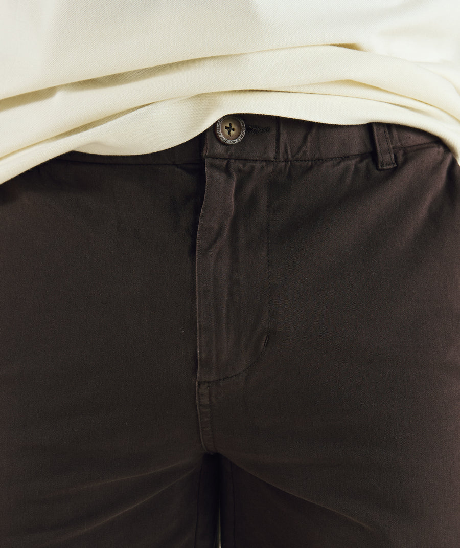 Mens Cotton Twill Chino Shorts - Charcoal