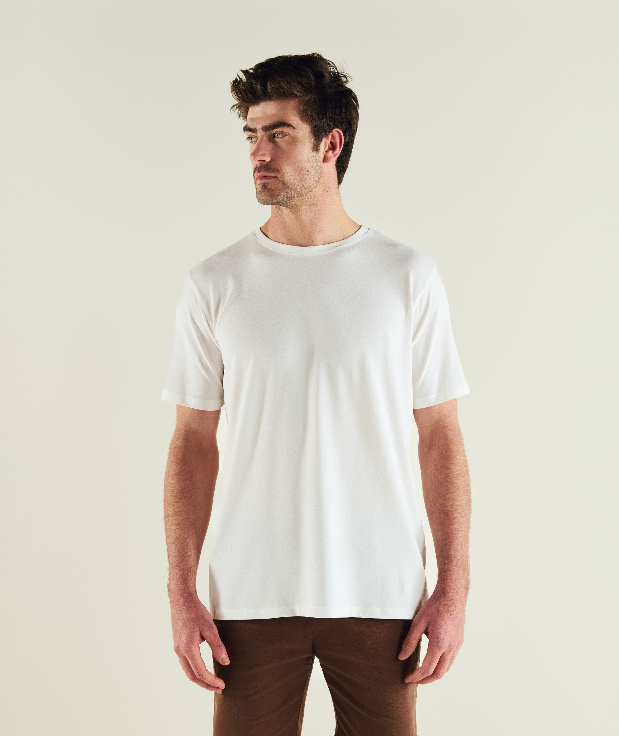 Mens Essential 3-Pack Tees - Ivory/ Green / Navy
