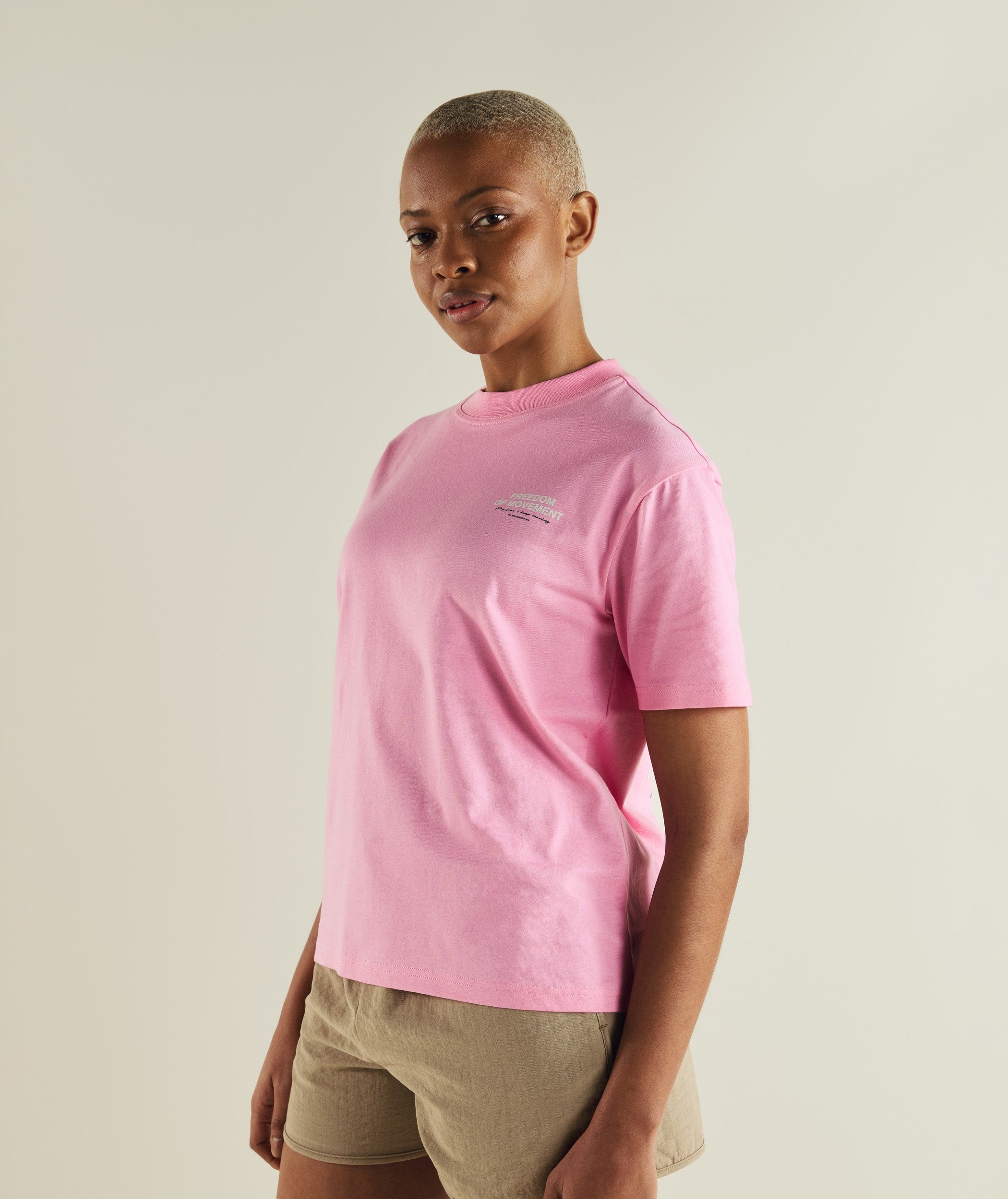 Ladies Flower Graphic Tee - Pink