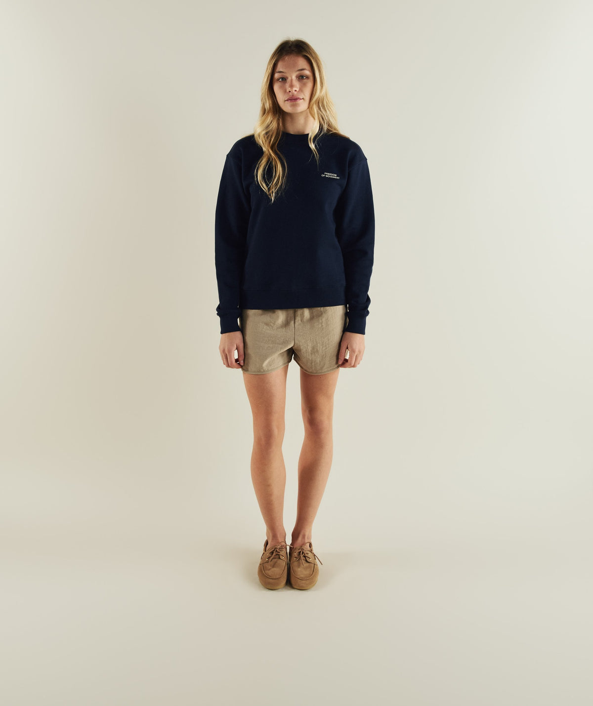 Ladies Crew Neck Sweat - Navy