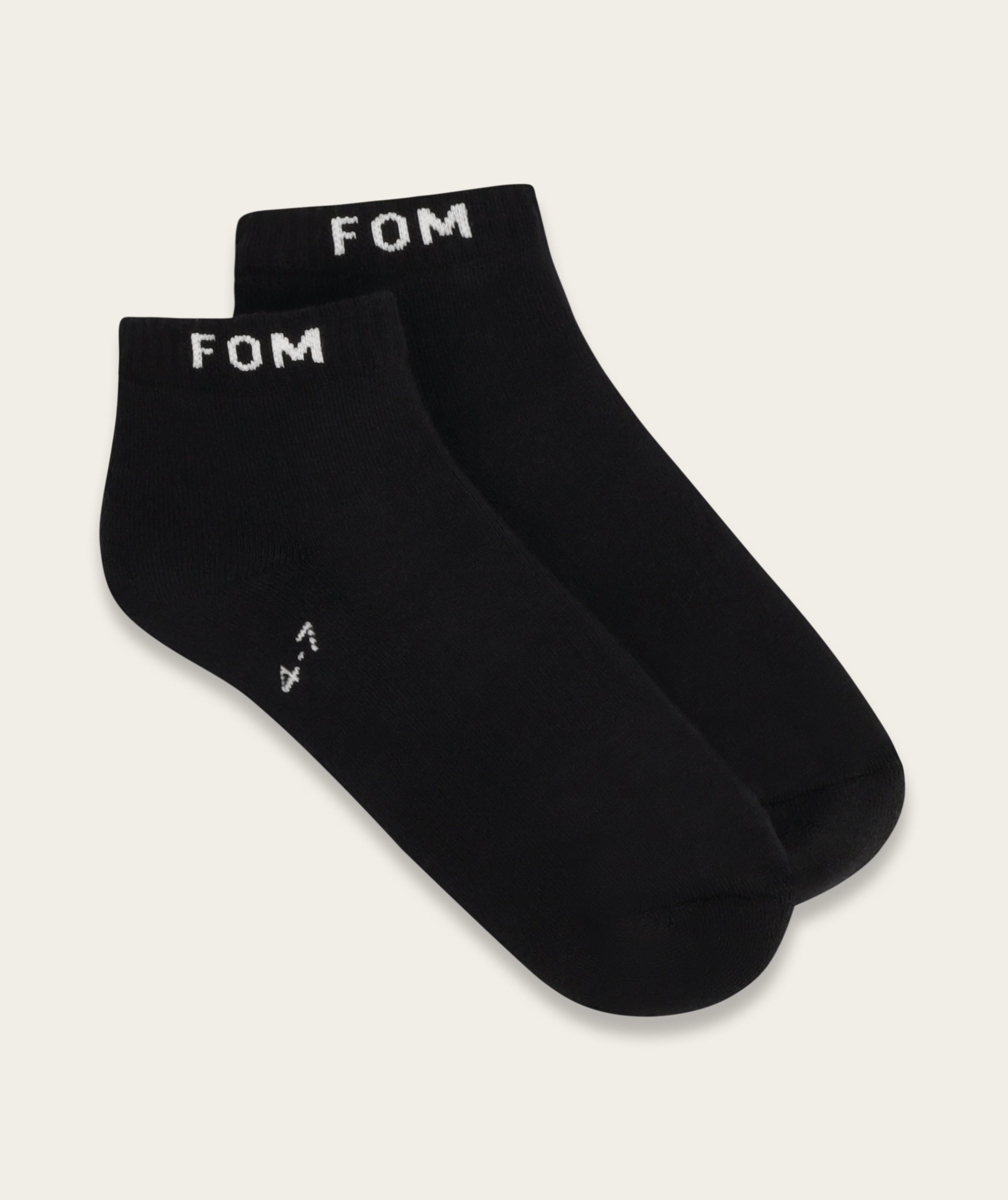 Socks Ankle Twin Pack - Stone + Black FOM (Size 4-7)
