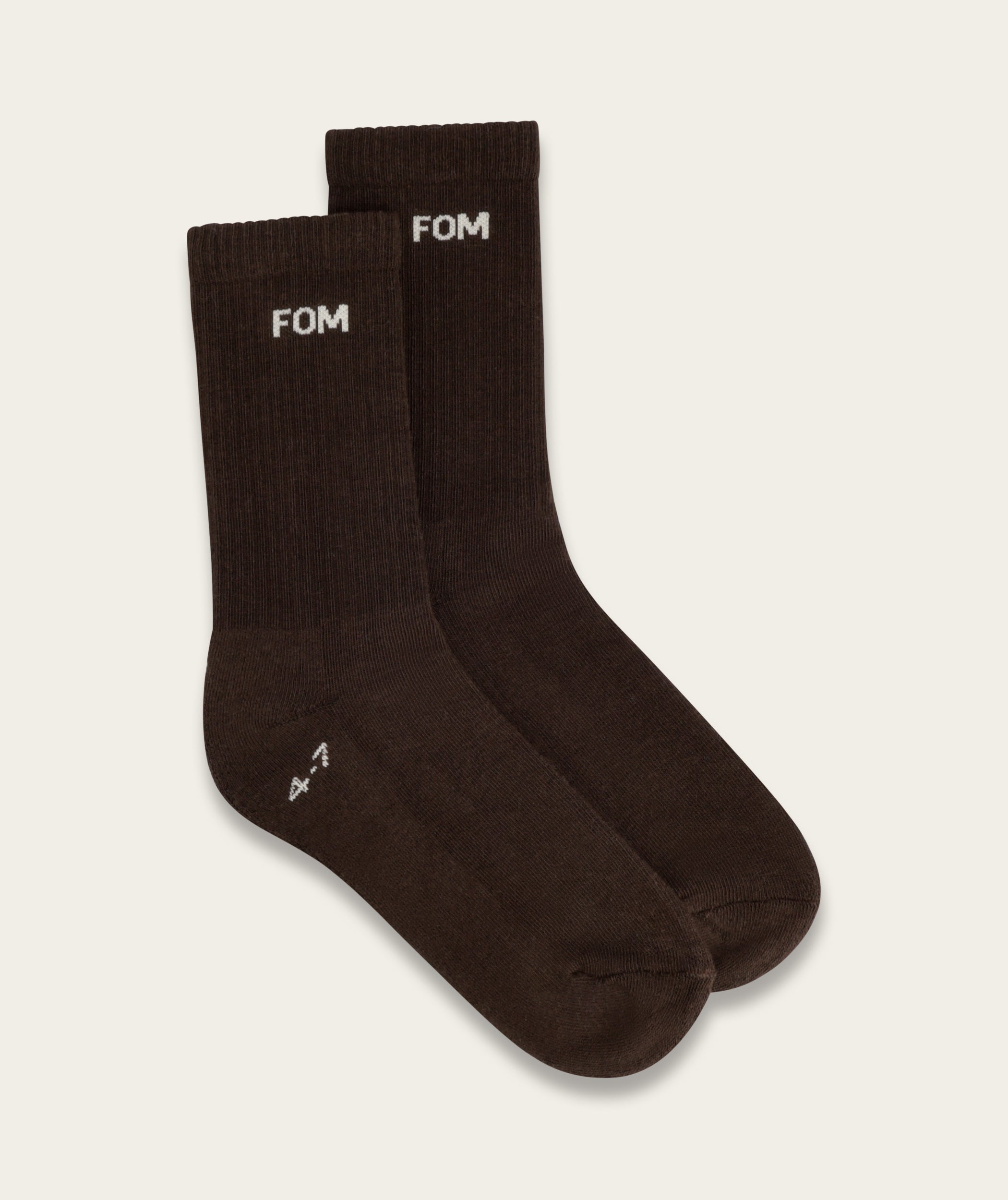 Socks Crew Twin Pack - Choc FOM + Off-White/ Choc & Pink (Size 4-7)