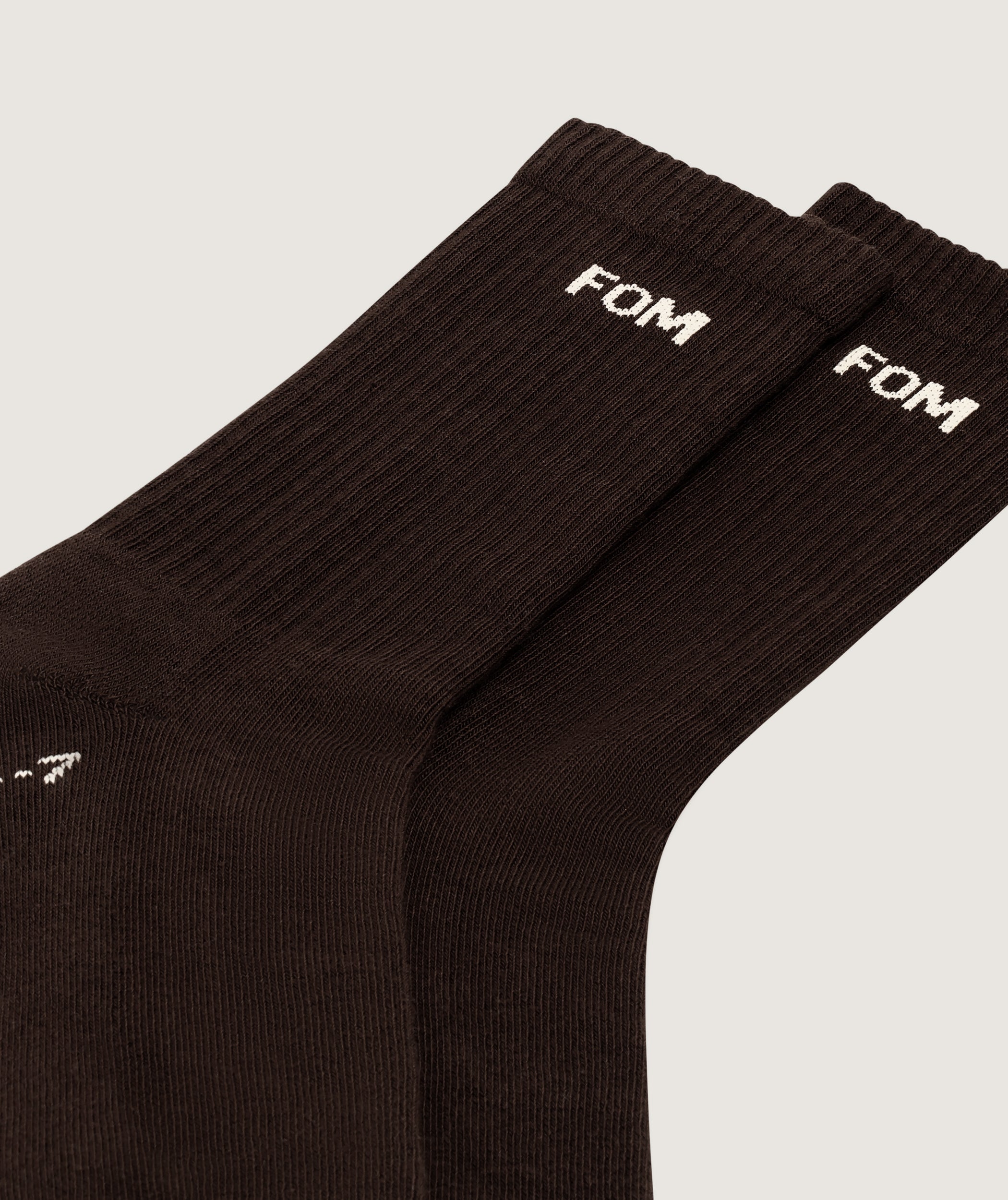 Socks Crew Twin Pack - Choc FOM + Off-White/ Choc & Pink (Size 4-7)