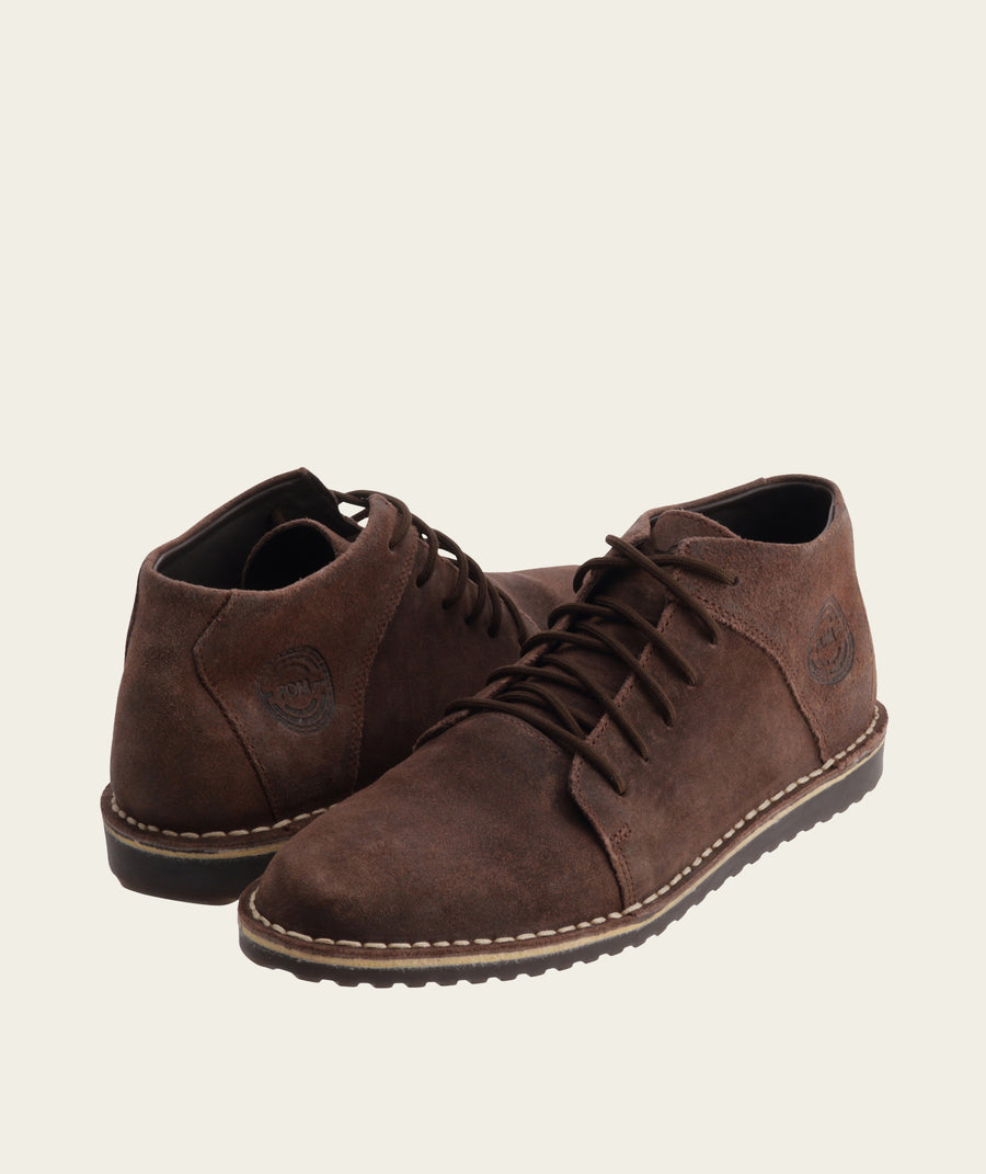 Mens Vellies Standard - Tobacco Oily Suede