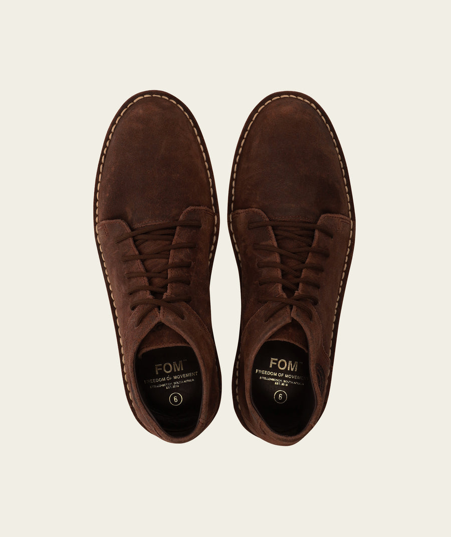 Mens Vellies Standard - Tobacco Oily Suede