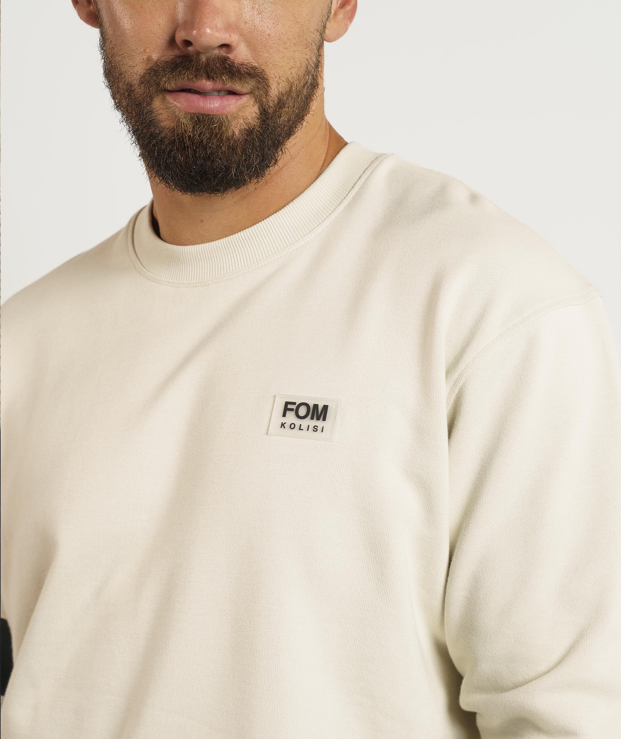 FOM x Kolisi Crew Neck Sweater - Ecru