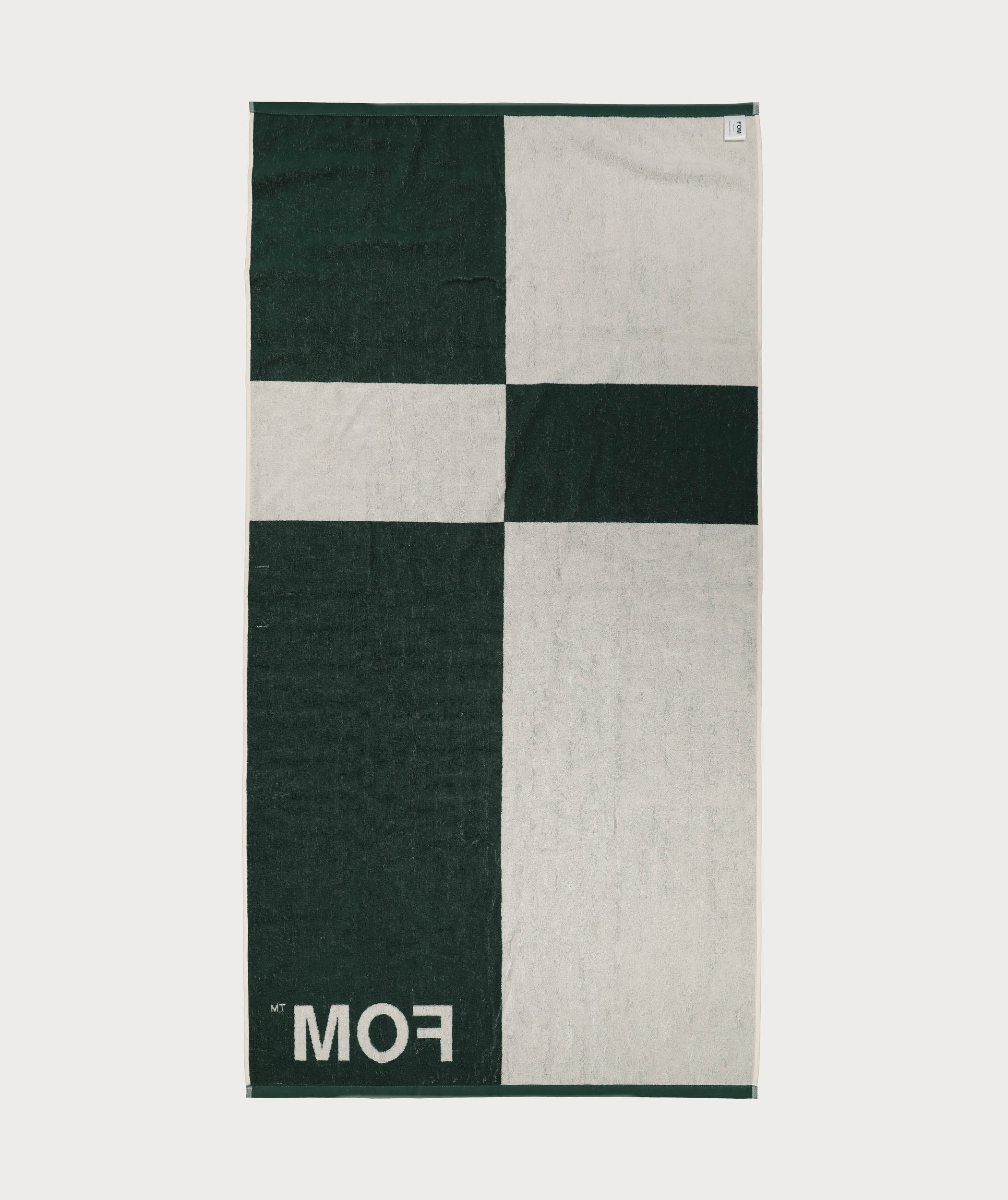 FOM Beach Towel - Ivory/ Bottle Green