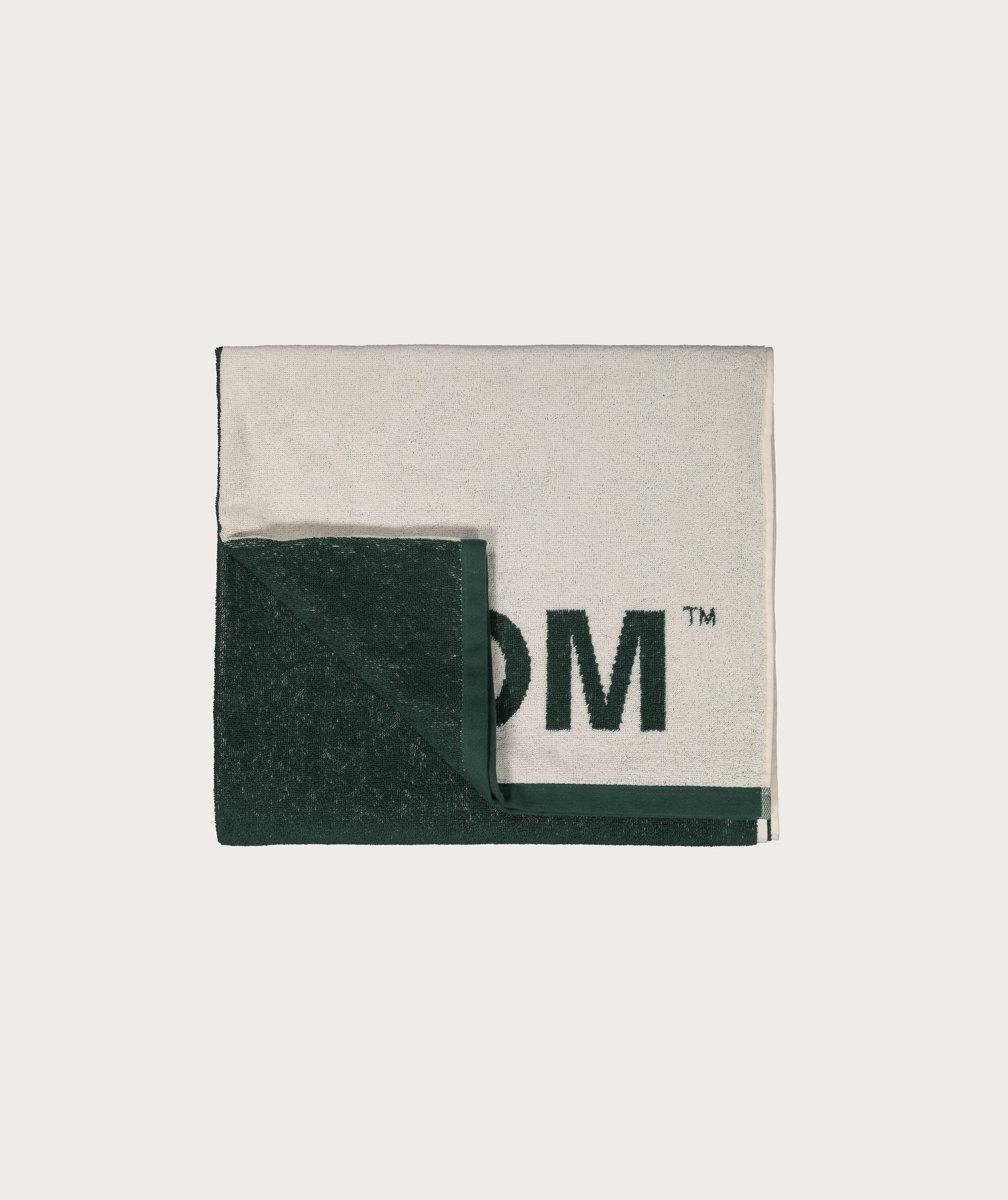 FOM Beach Towel - Ivory/ Bottle Green