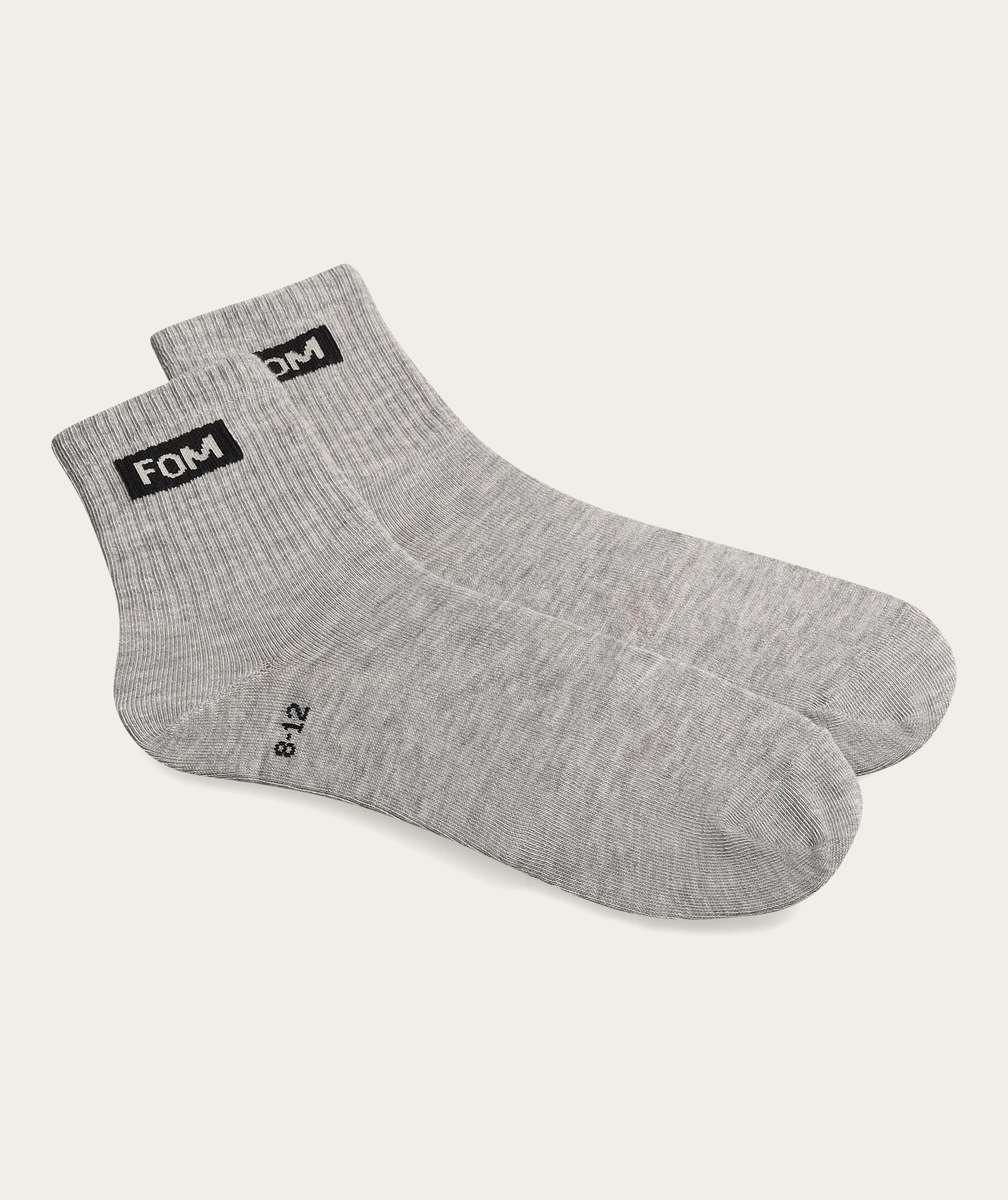 Socks Active Twin Pack - Grey Melange & Black (Size 8-12)