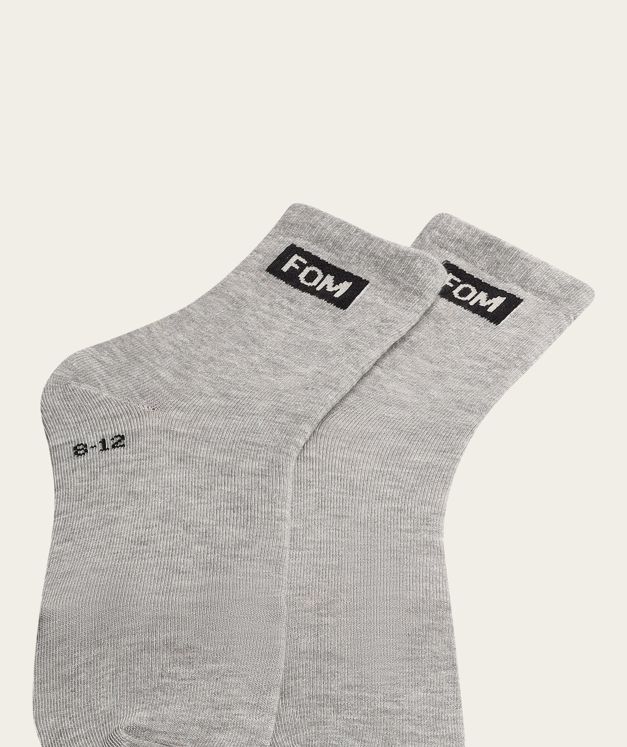 Socks Active Twin Pack - Grey Melange & Black (Size 8-12)