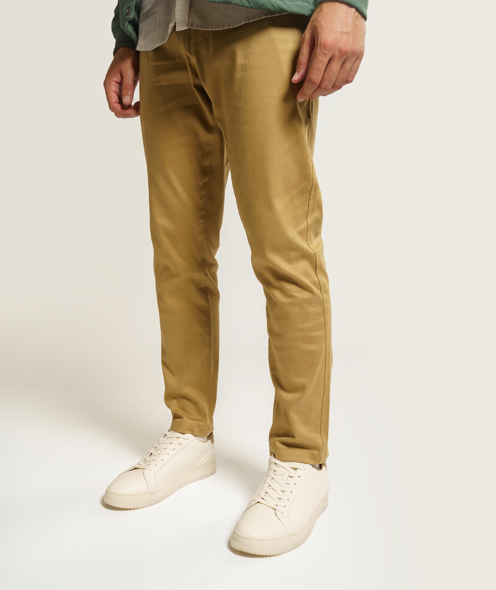 Mens Athletic Skinny Chino - Stone