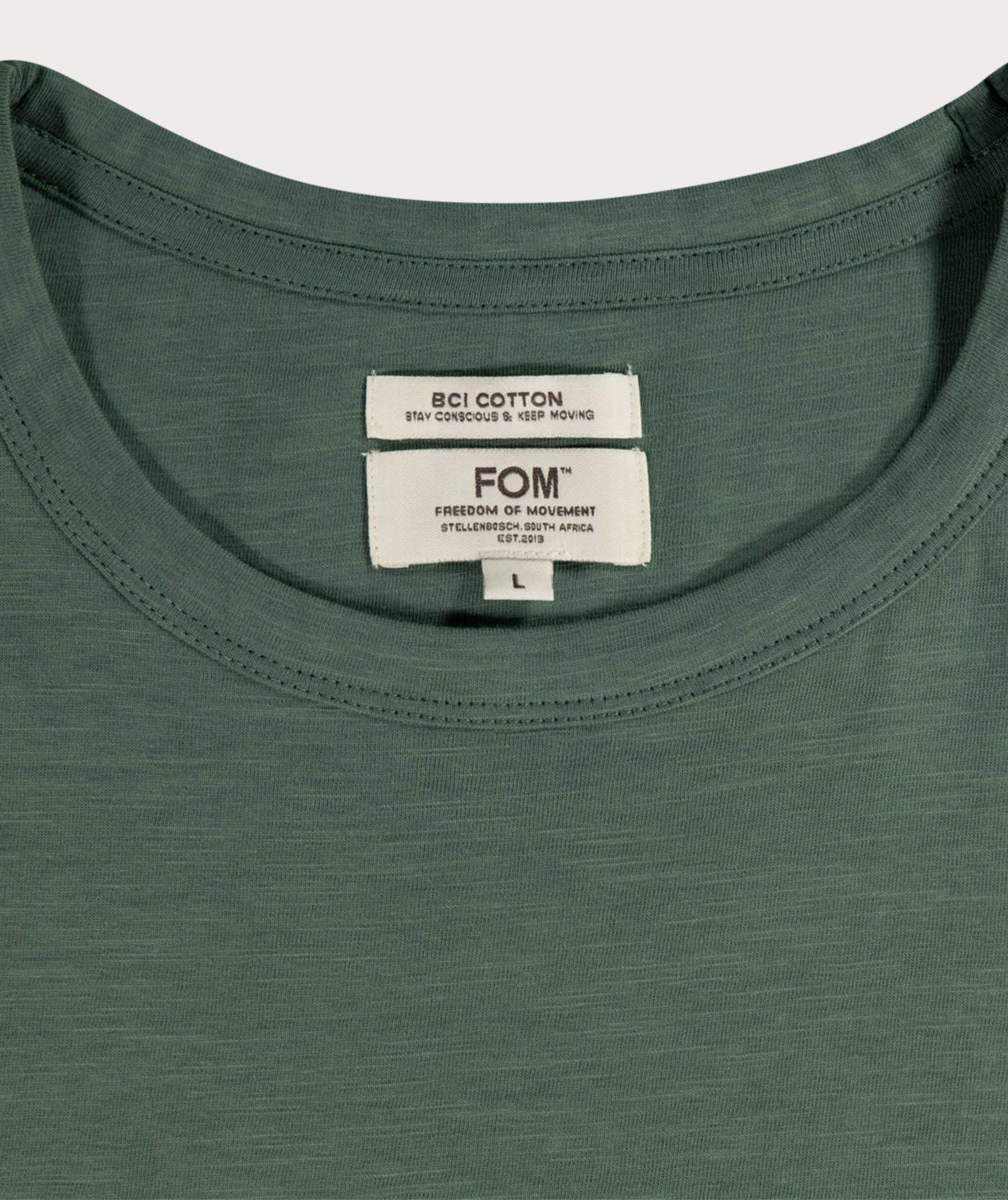 Mens Standard Cotton Slub Tee - Silver Pine