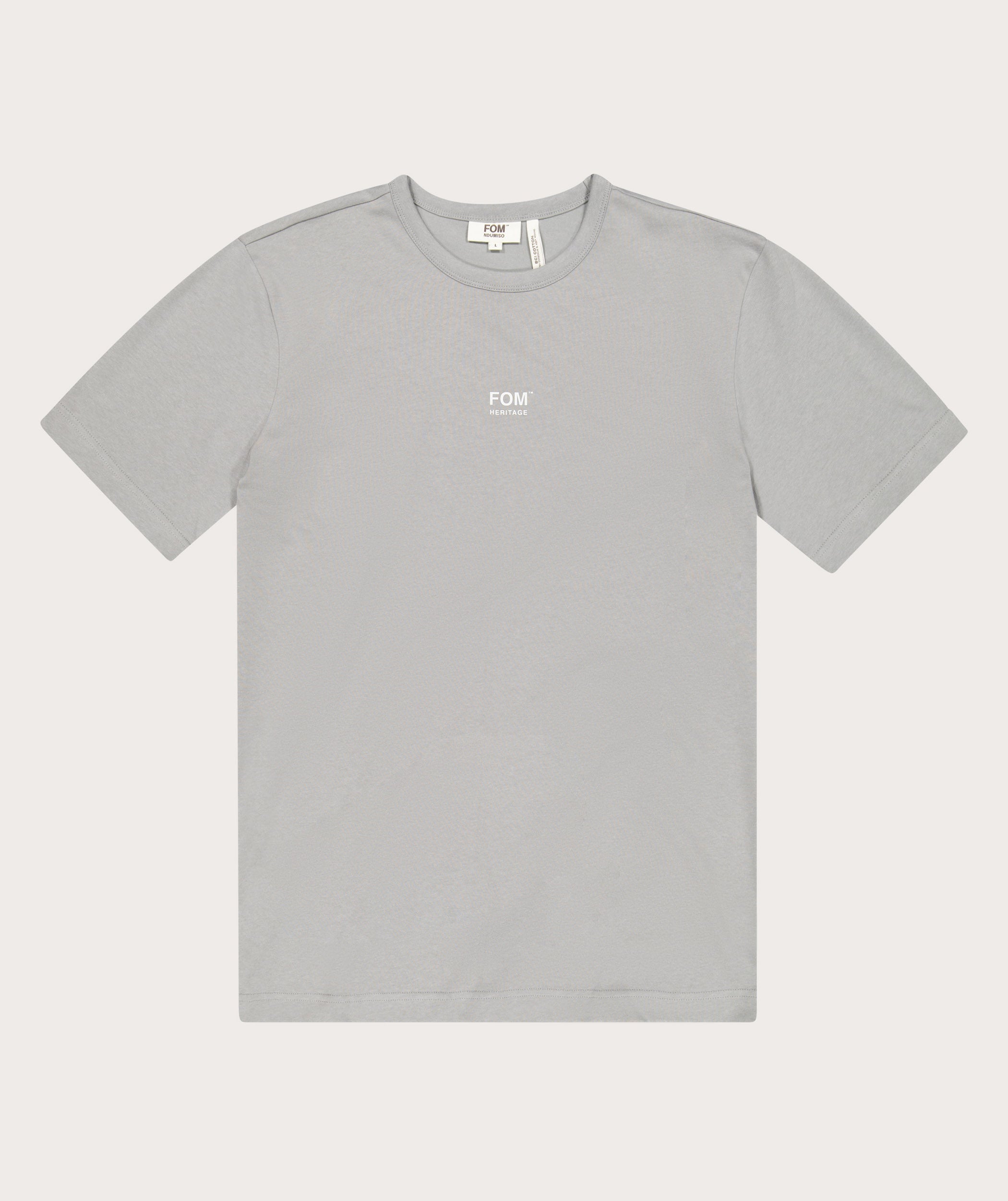 FOM x Ndumiso Mens Relaxed Heritage Tee - Cement