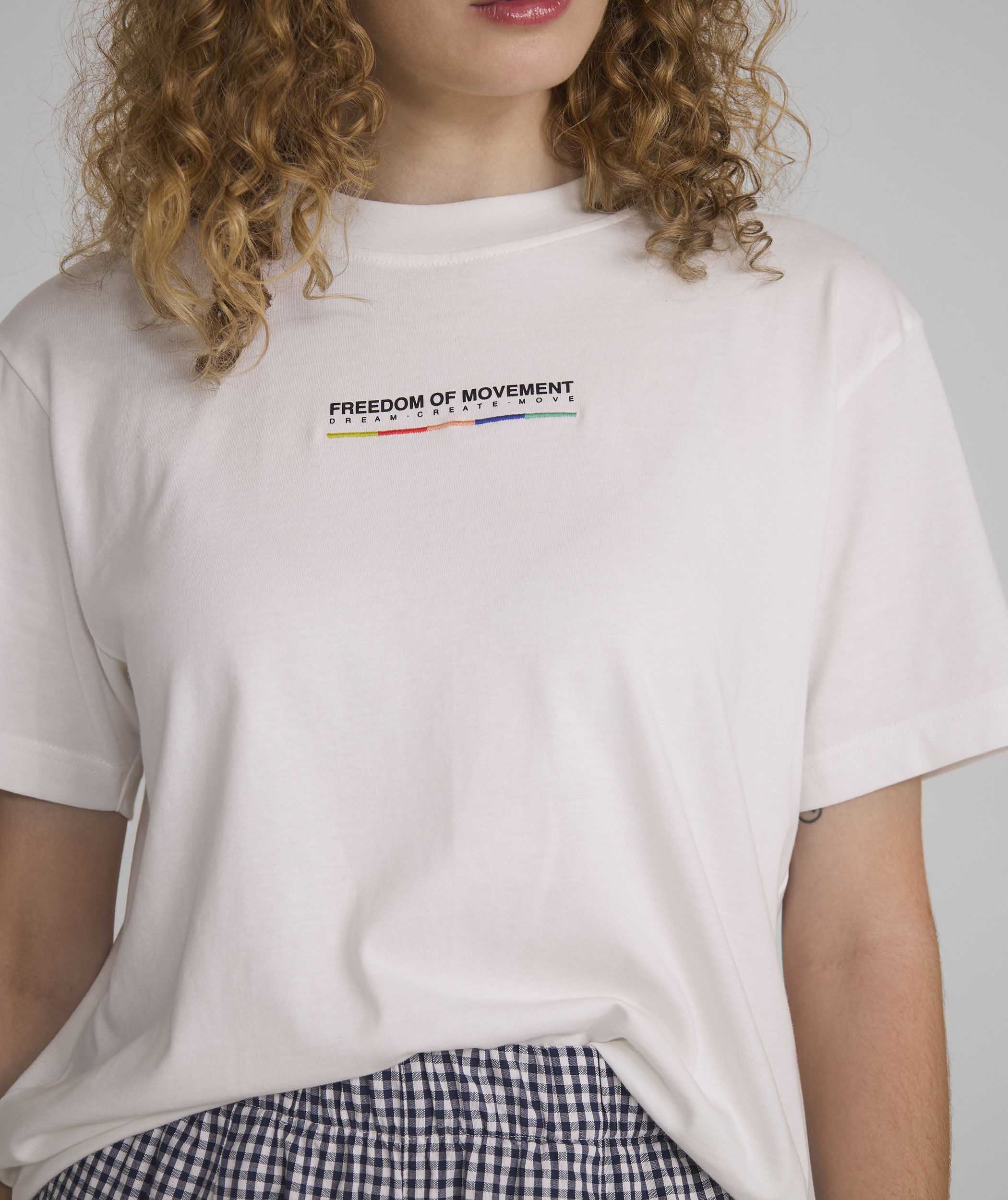 Ladies Drop Goal Graphic Tee - Ecru