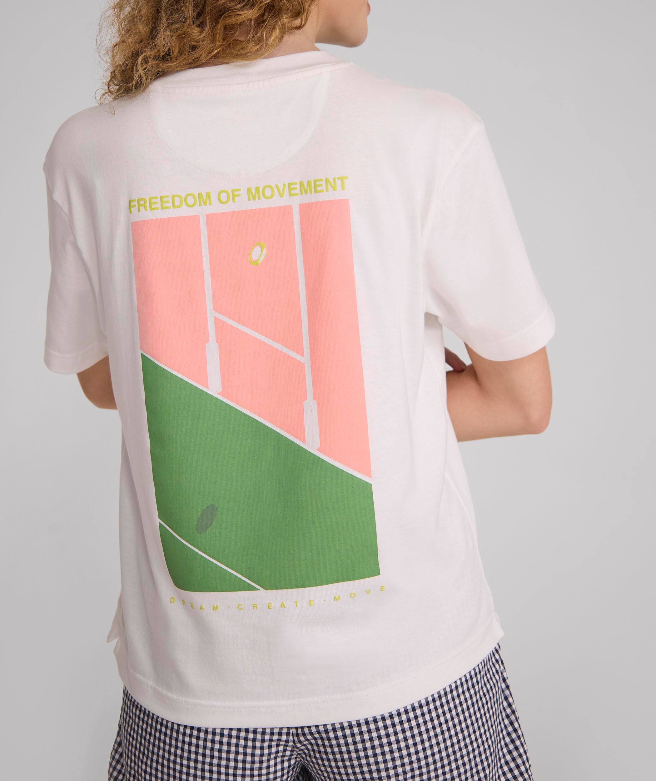 Ladies Drop Goal Graphic Tee - Ecru