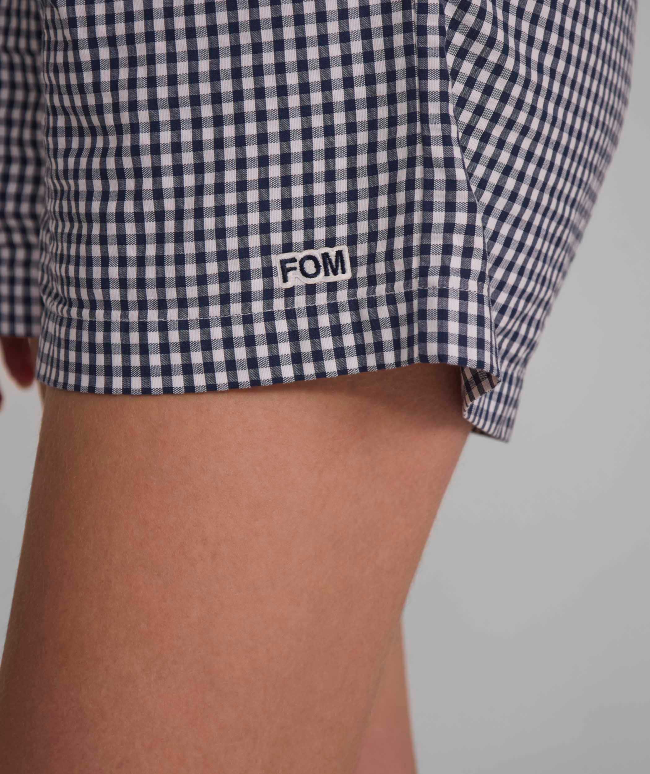 Ladies Gingham Shorts - X Navy