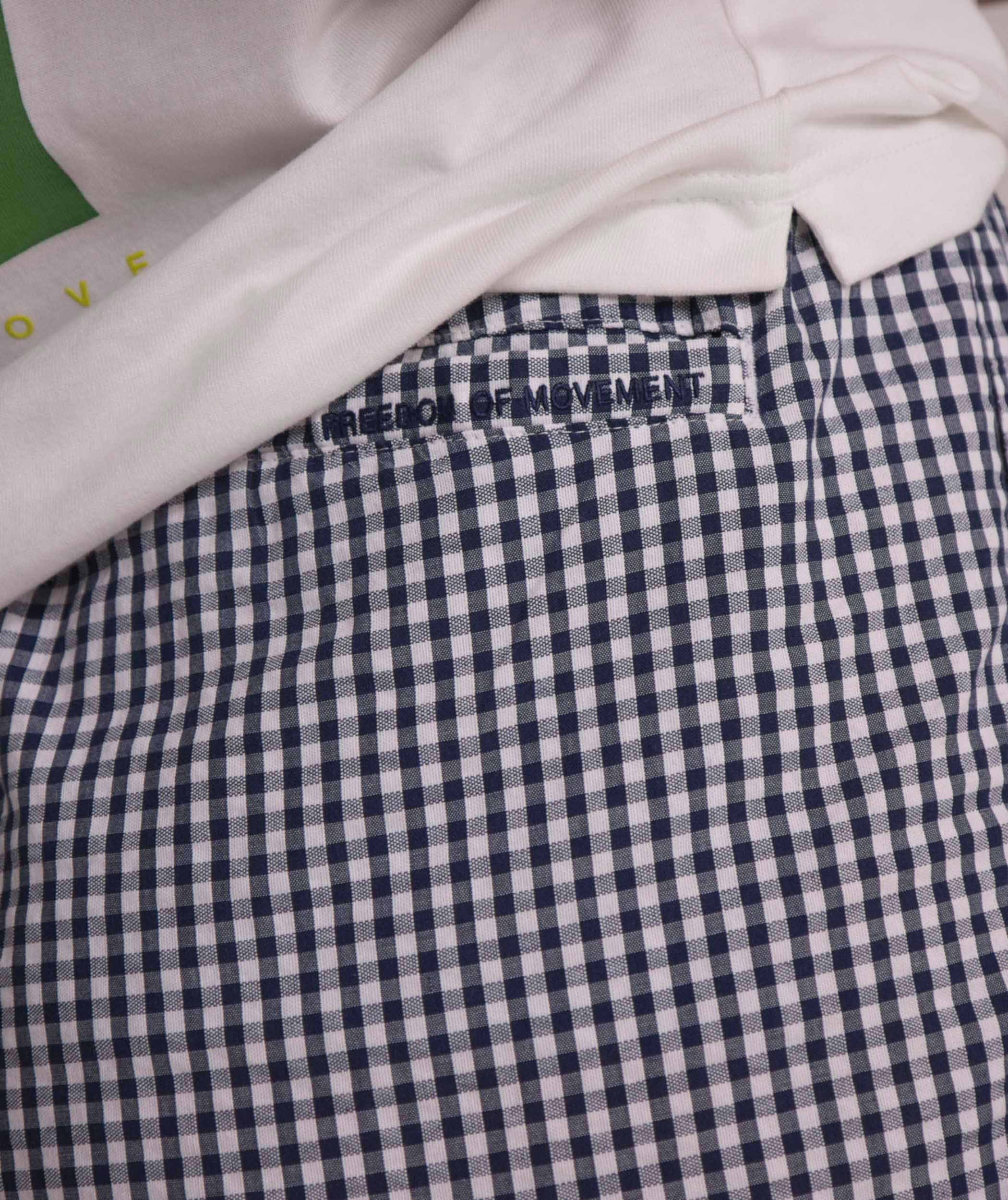 Ladies Gingham Shorts - X Navy