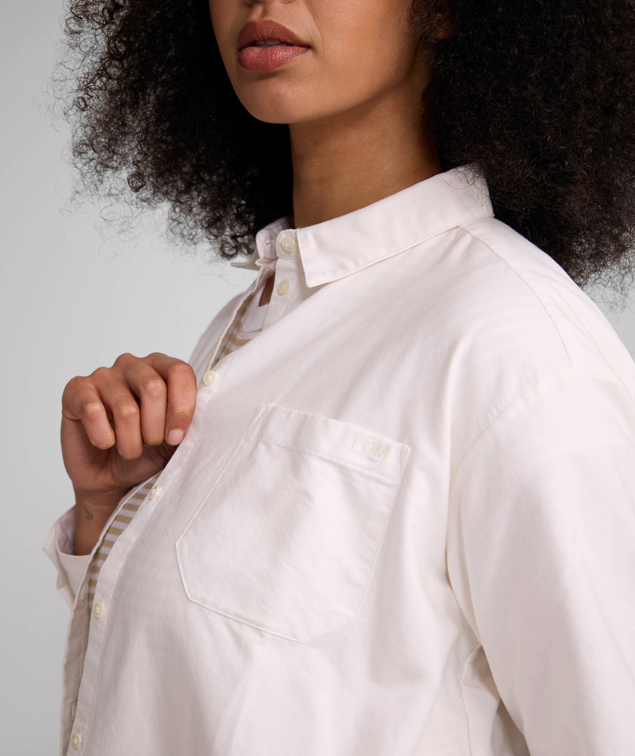 Ladies Long Sleeve Cotton Shirt - White
