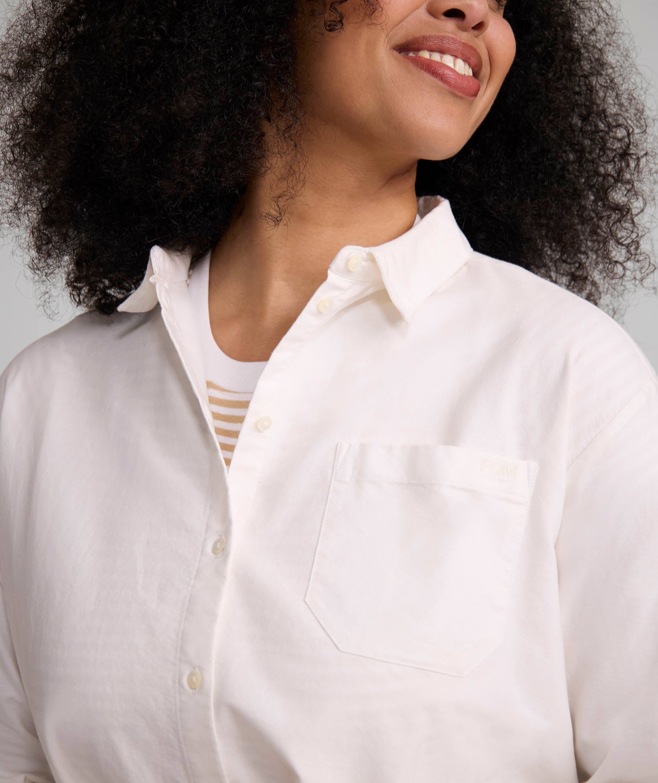 Ladies Long Sleeve Cotton Shirt - White