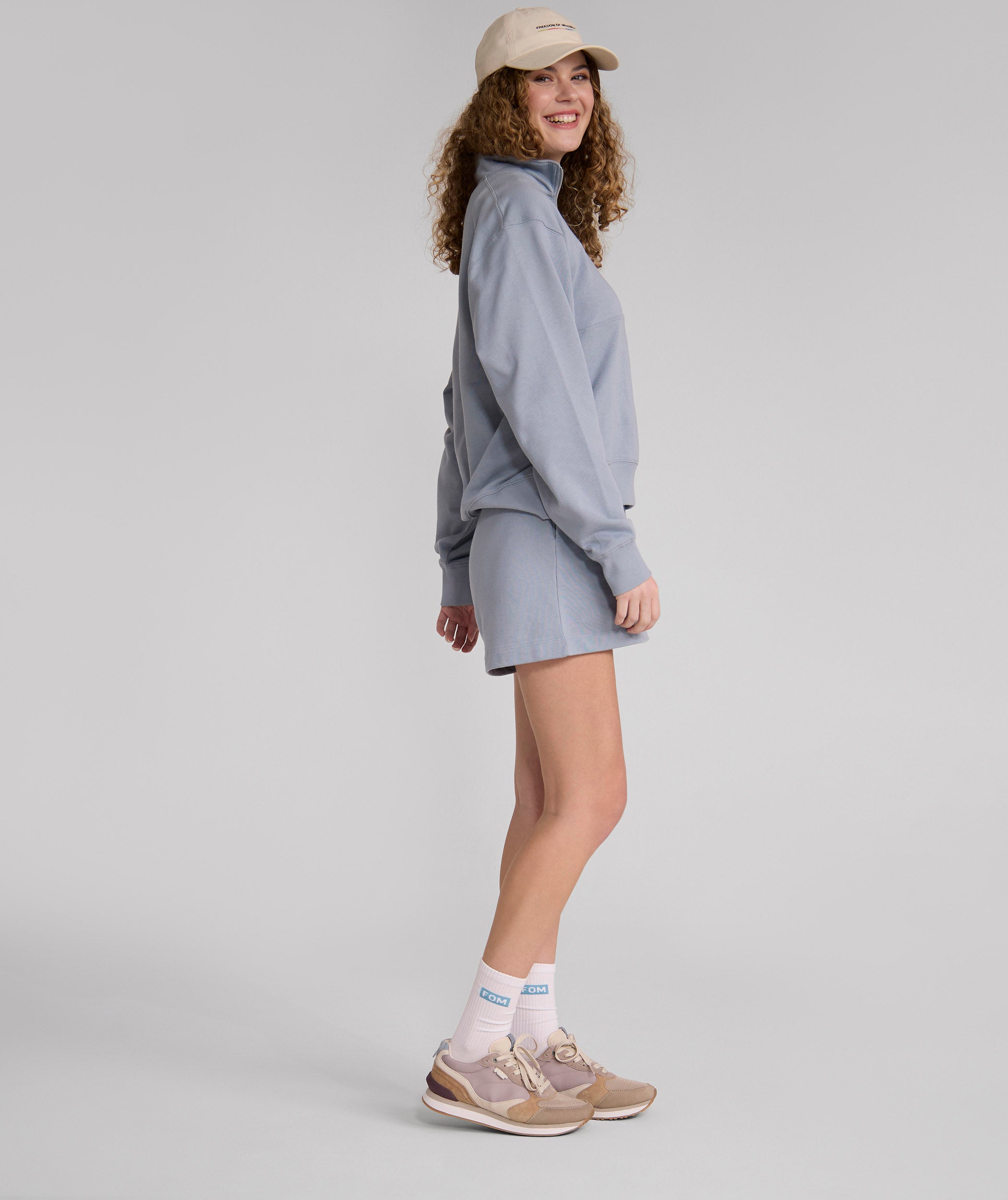 Ladies Windhond 1/4 Zip Sweater - Pearl Blue