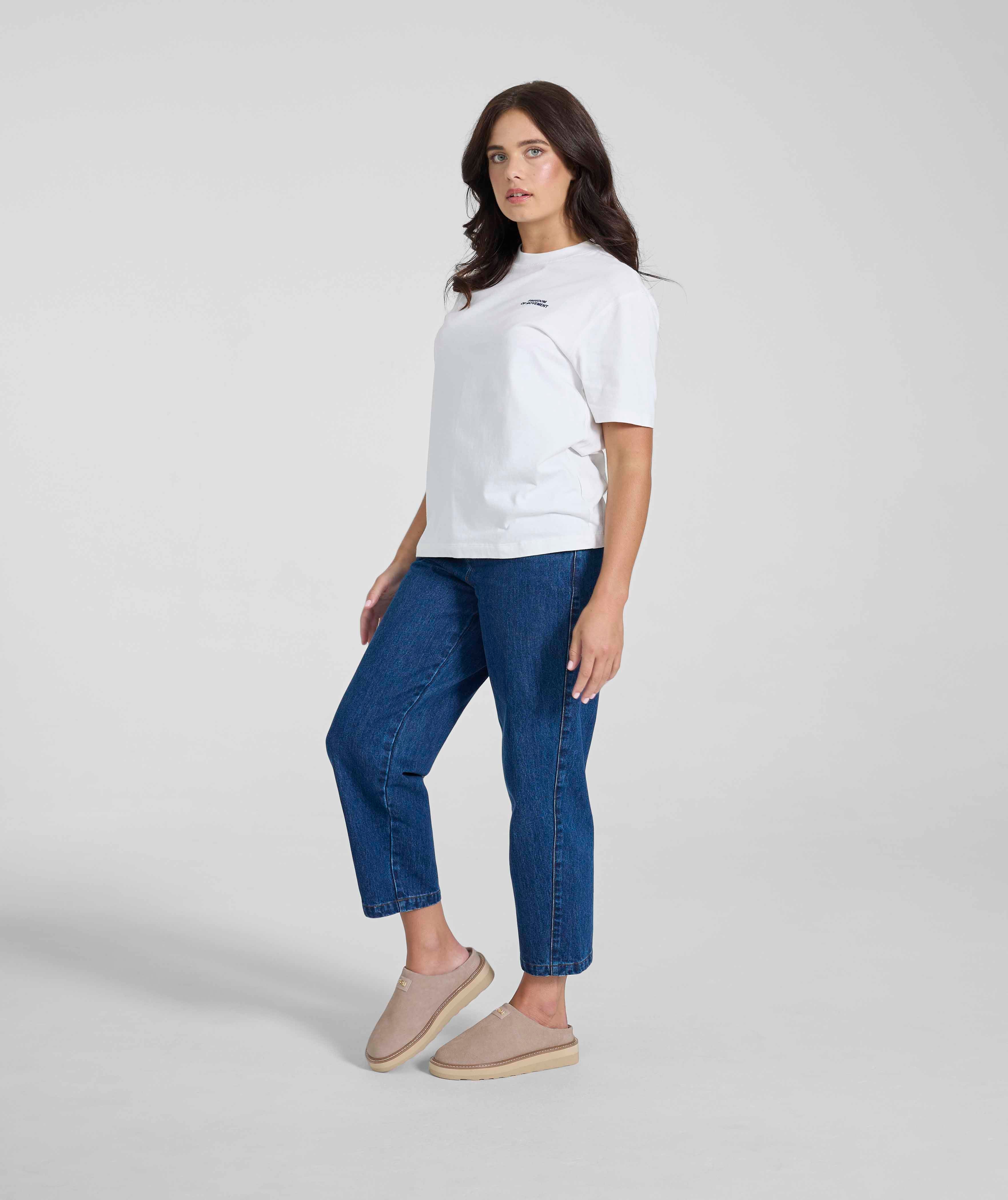 Ladies Kruger Graphic Tee - White