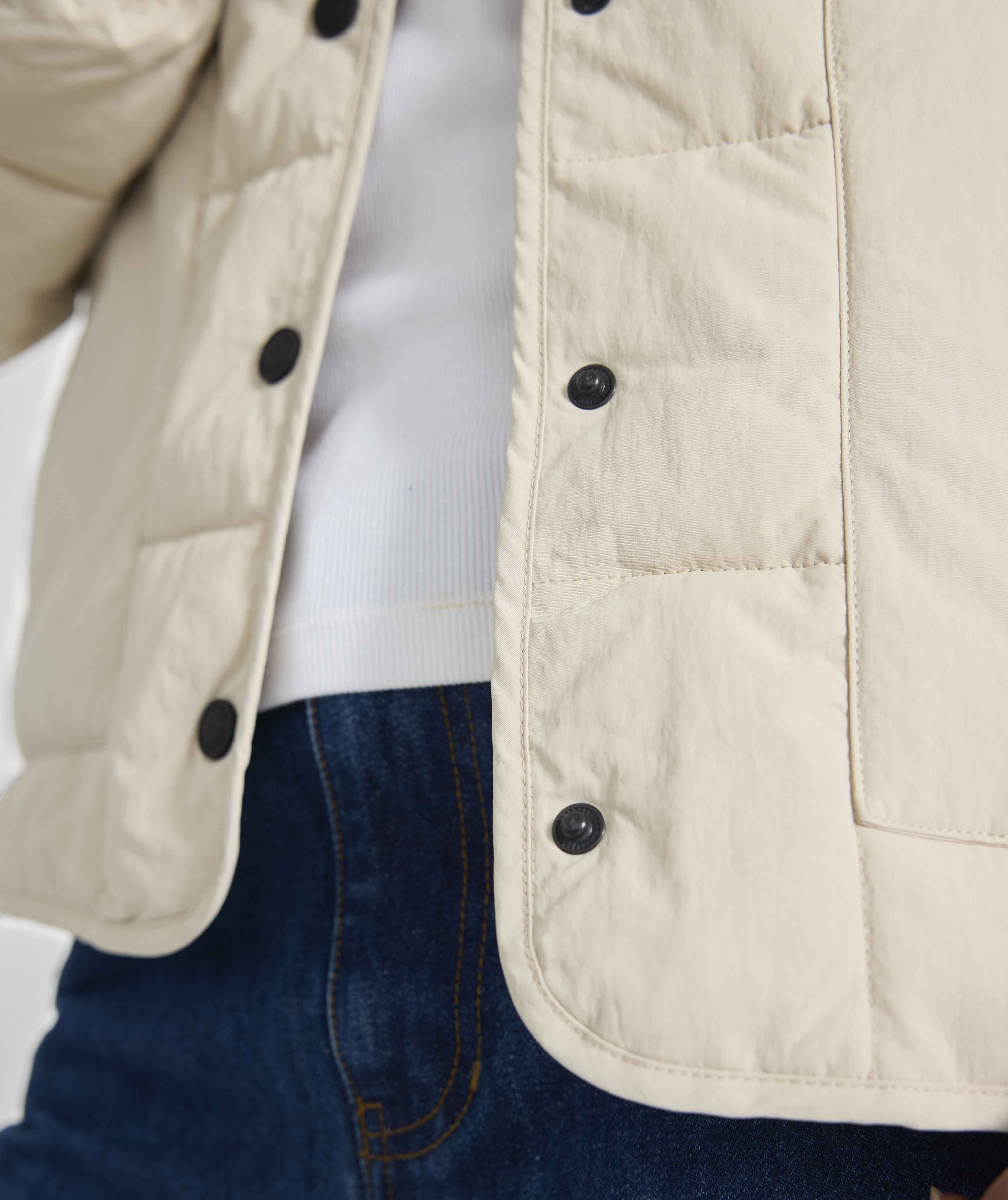 Ladies Quilted Puffer Jacket - Ivory