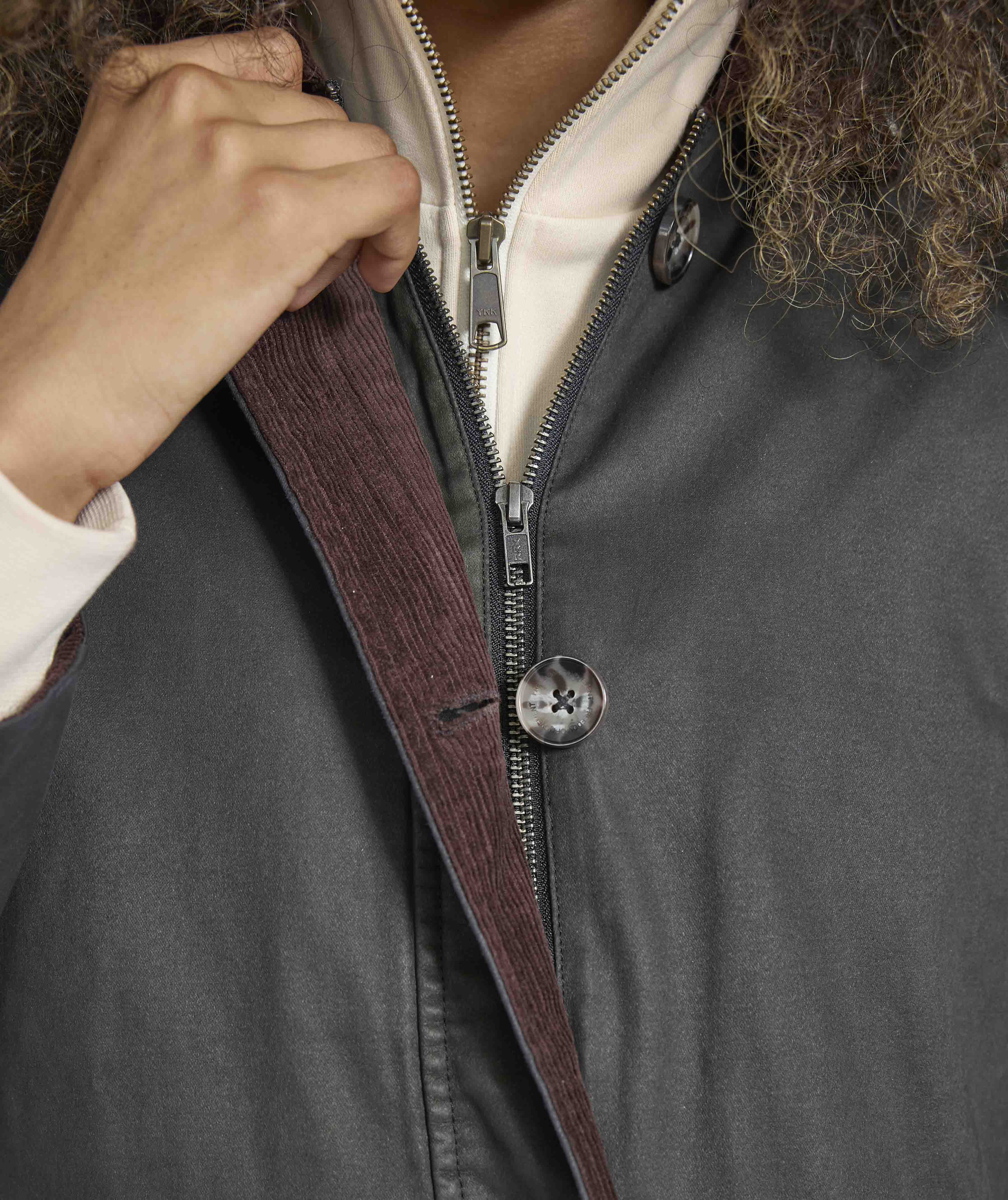 Ladies Coated Cotton Trench Coat - Onyx