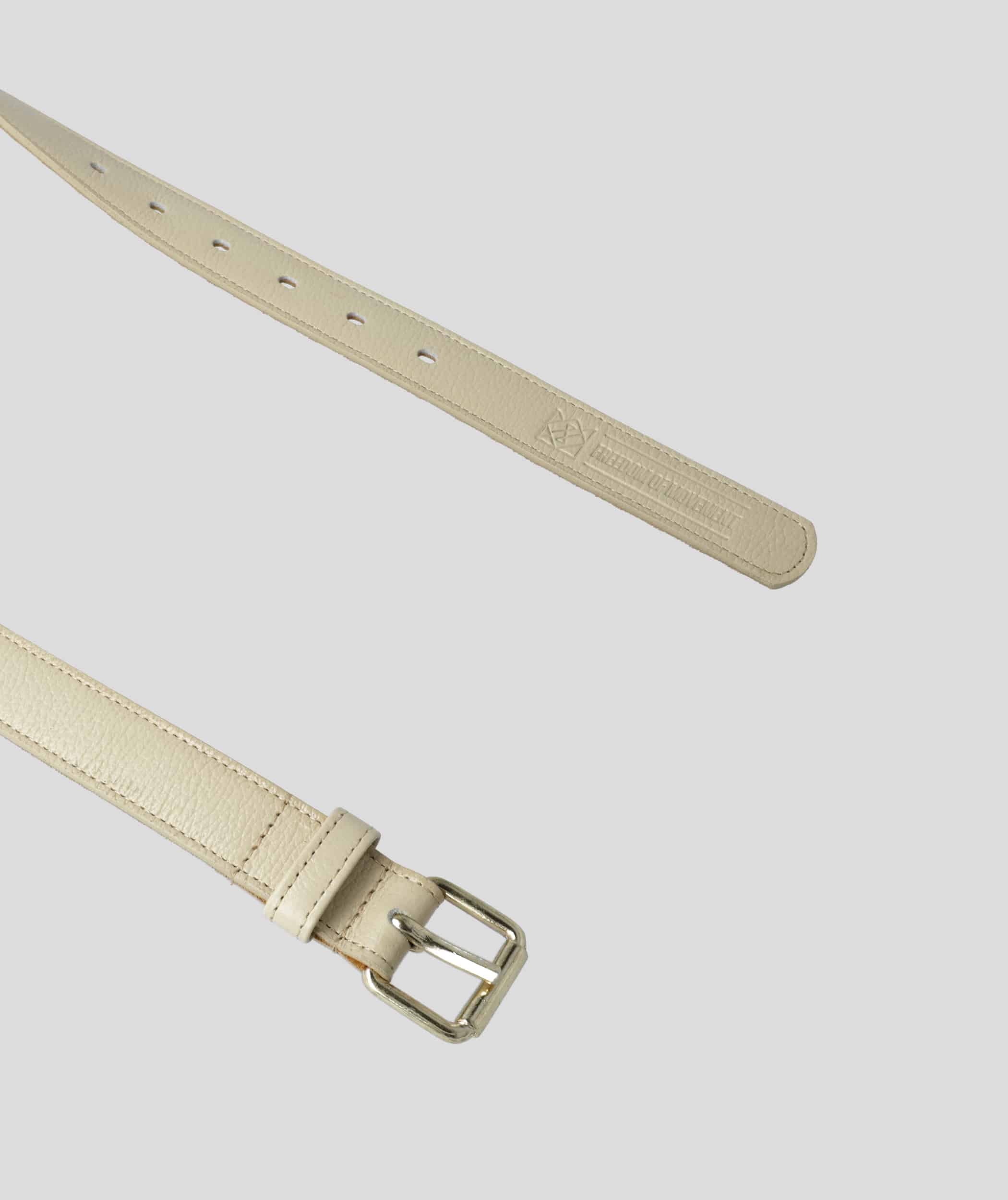 Ladies Nude Belt - Gold Buckle