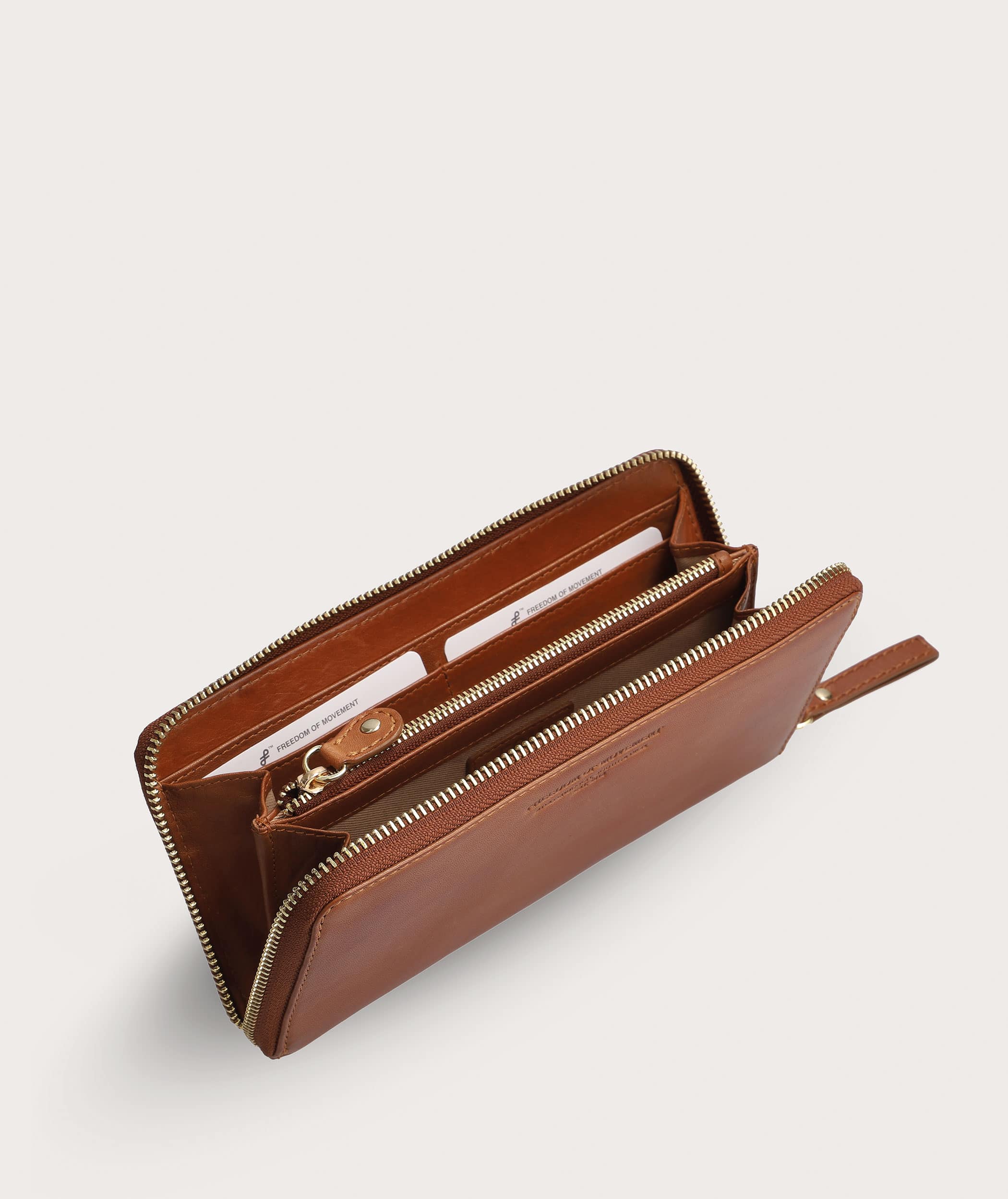 Ladies Zip Wallet - Pecan