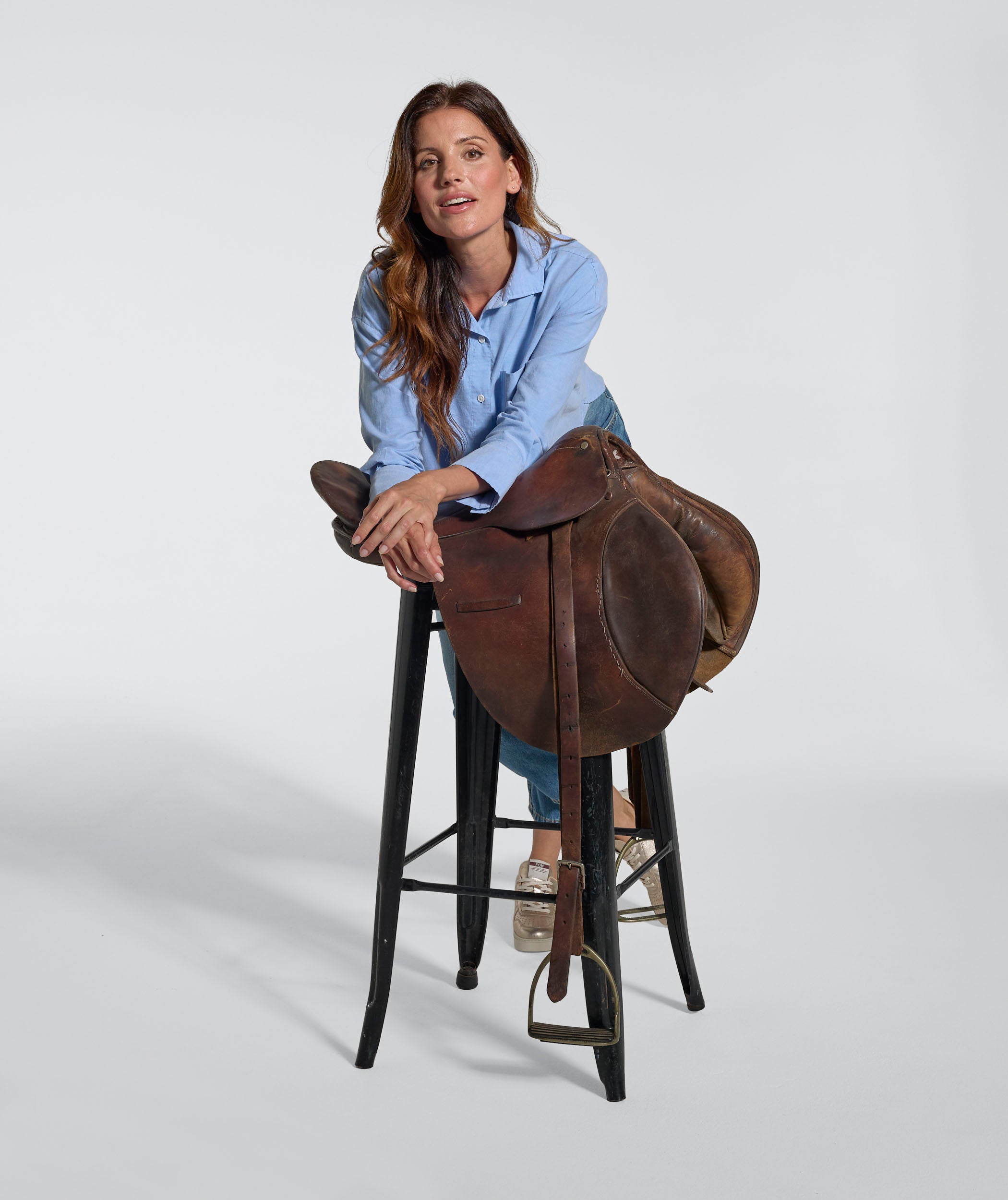 Ladies Chambray Pocket Shirt - Light Wash