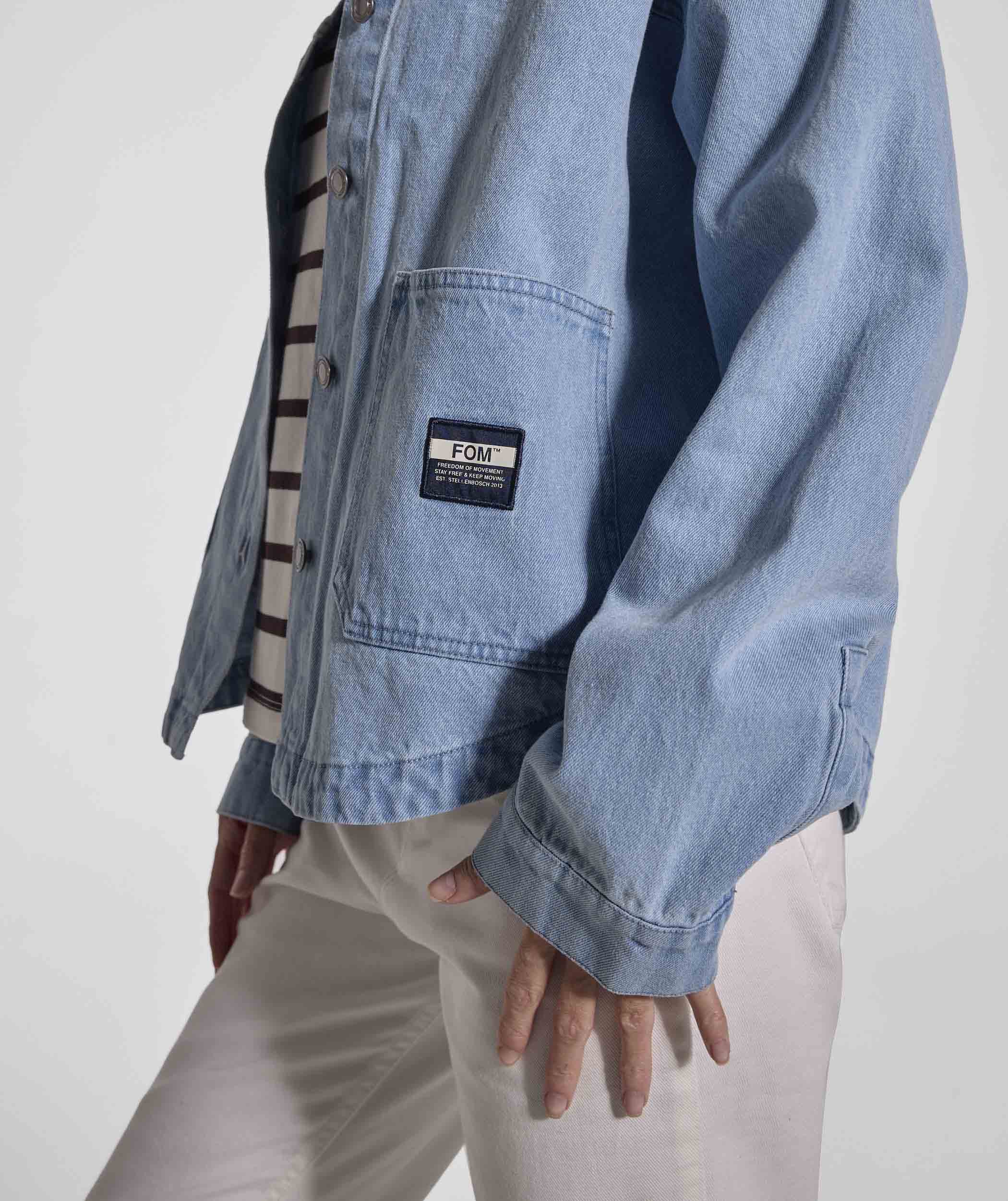 Ladies Denim Shacket - Light Wash