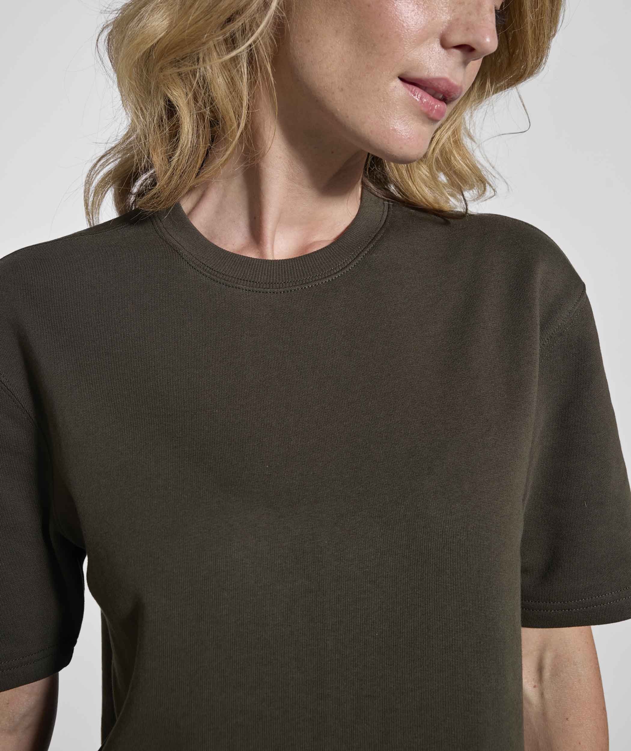 Ladies Fleece Tee - Dark Olive