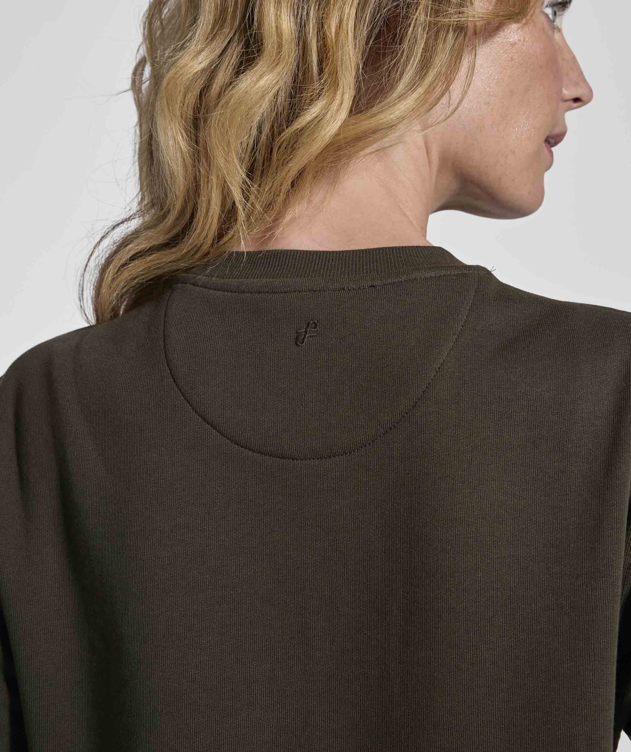 Ladies Fleece Tee - Dark Olive