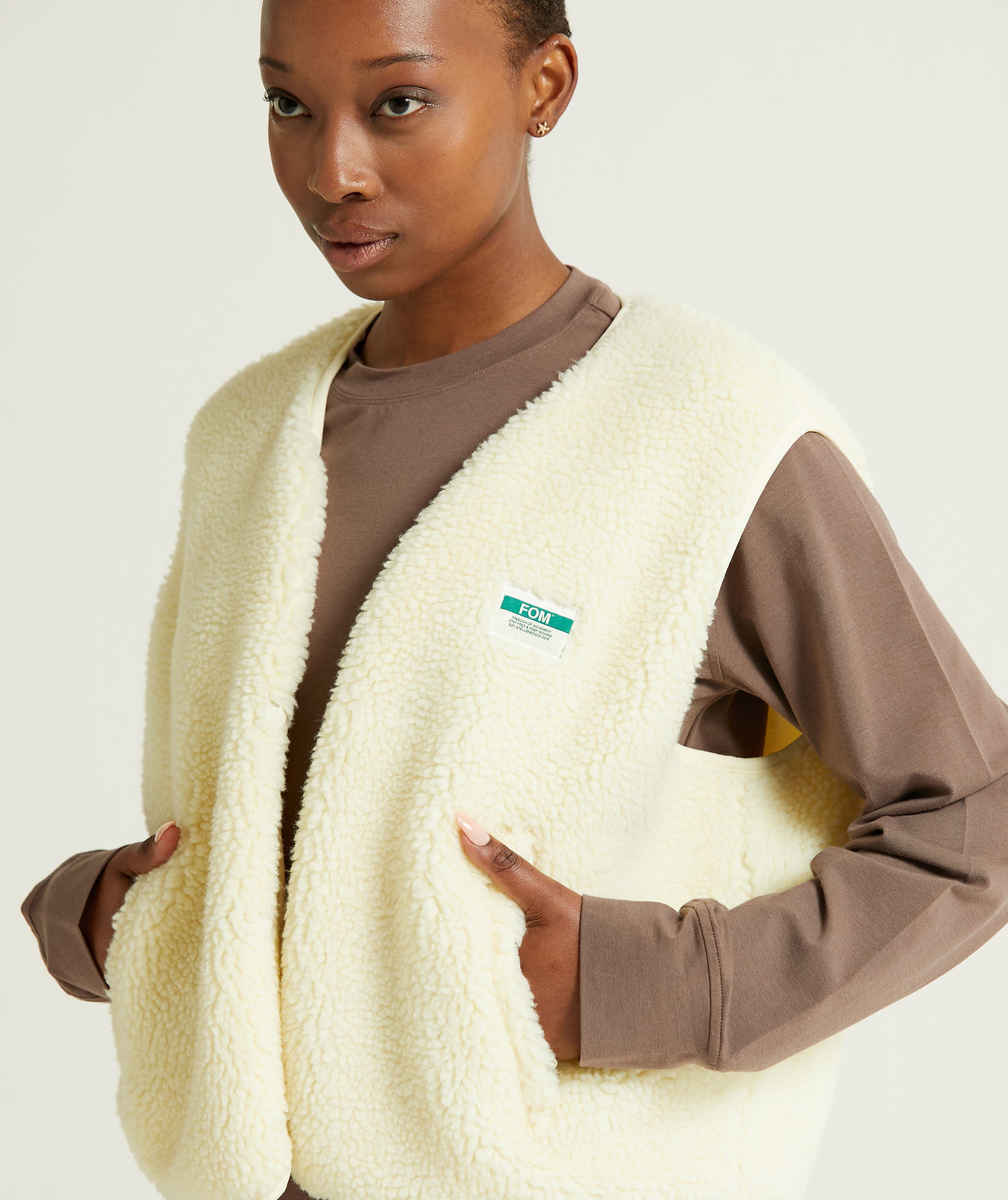 Ladies Fleece Gilet - Butter