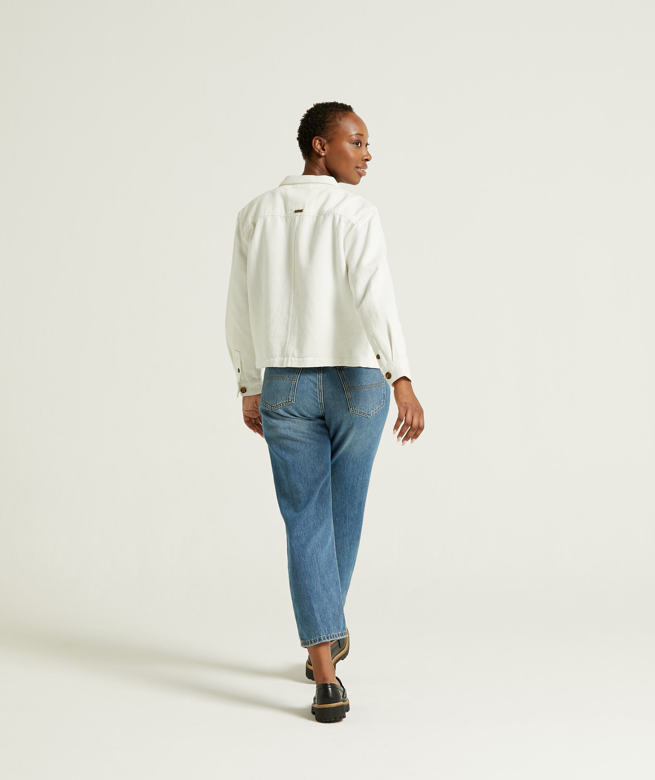 Ladies Hemp Blend Shacket - Ivory