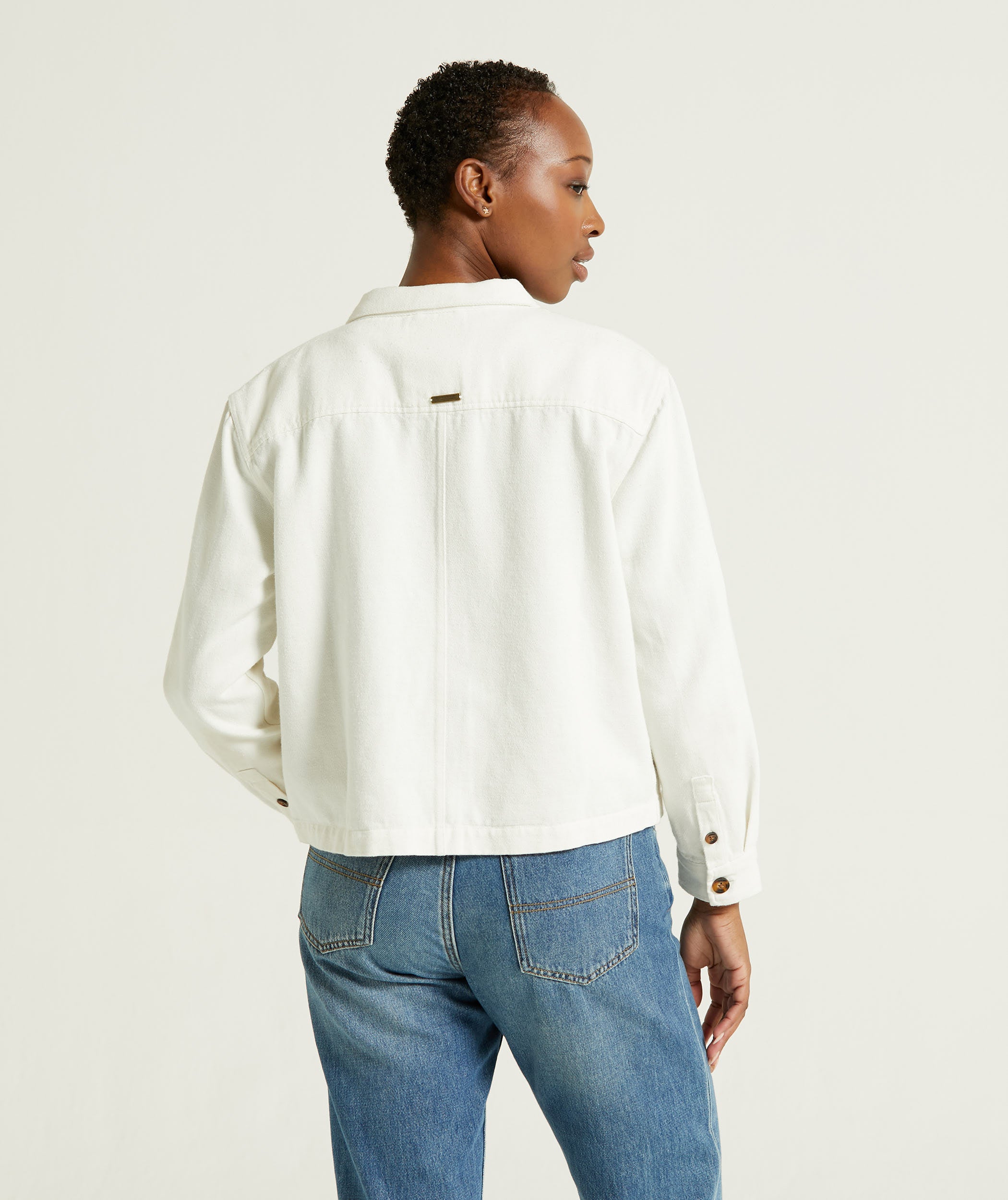 Ladies Hemp Blend Shacket - Ivory