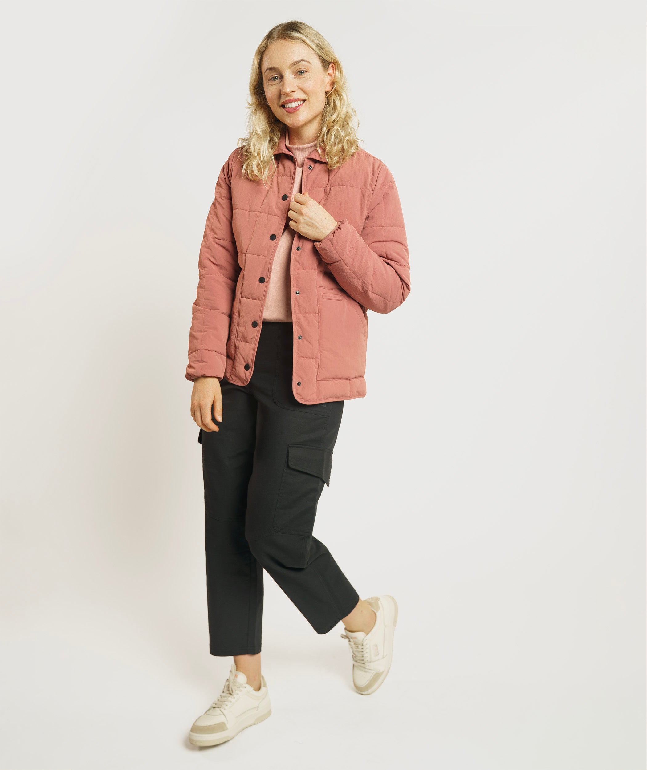 Ladies Turtle Neck Sweater - Dusty Pink