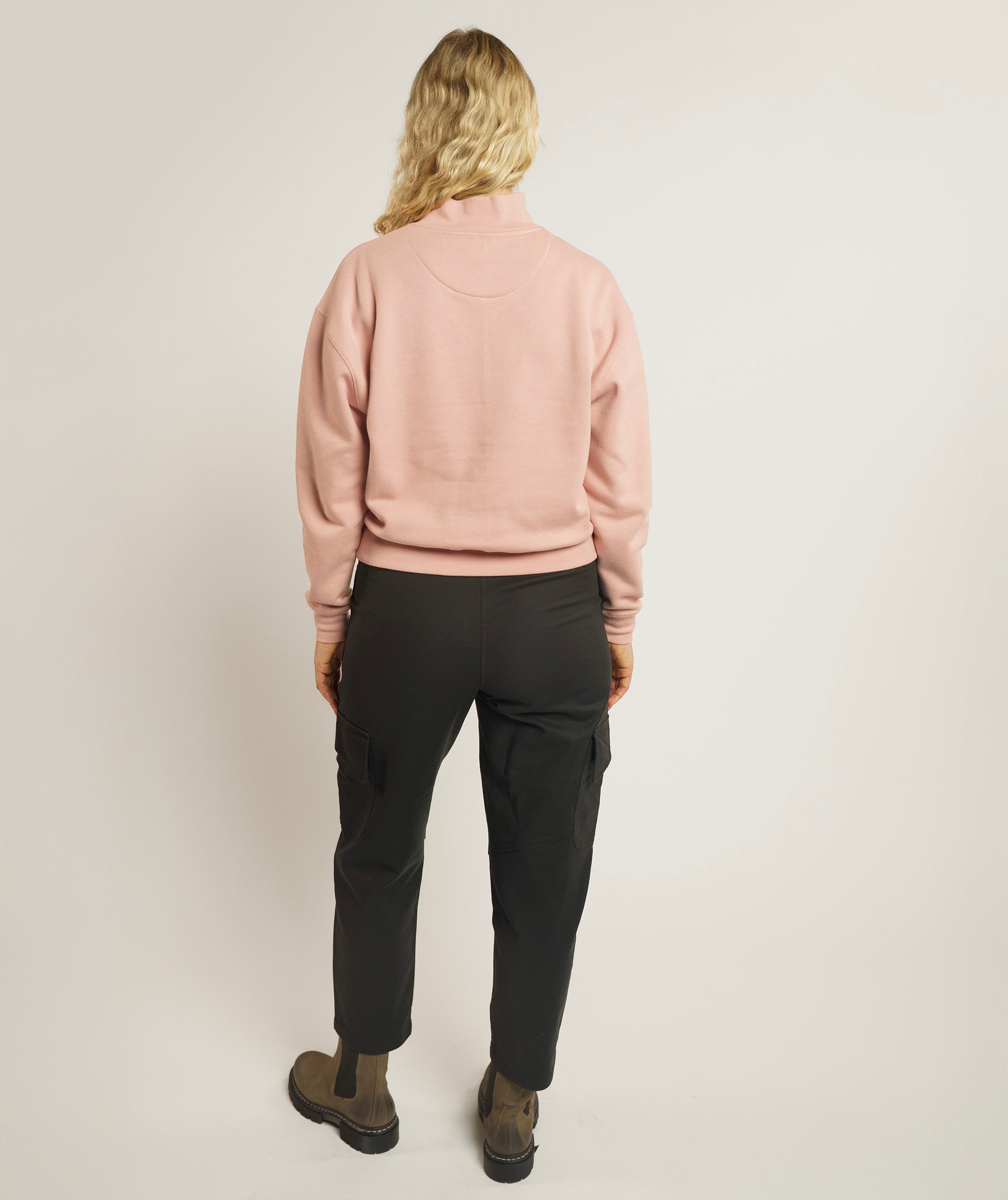 Ladies Turtle Neck Sweater - Dusty Pink